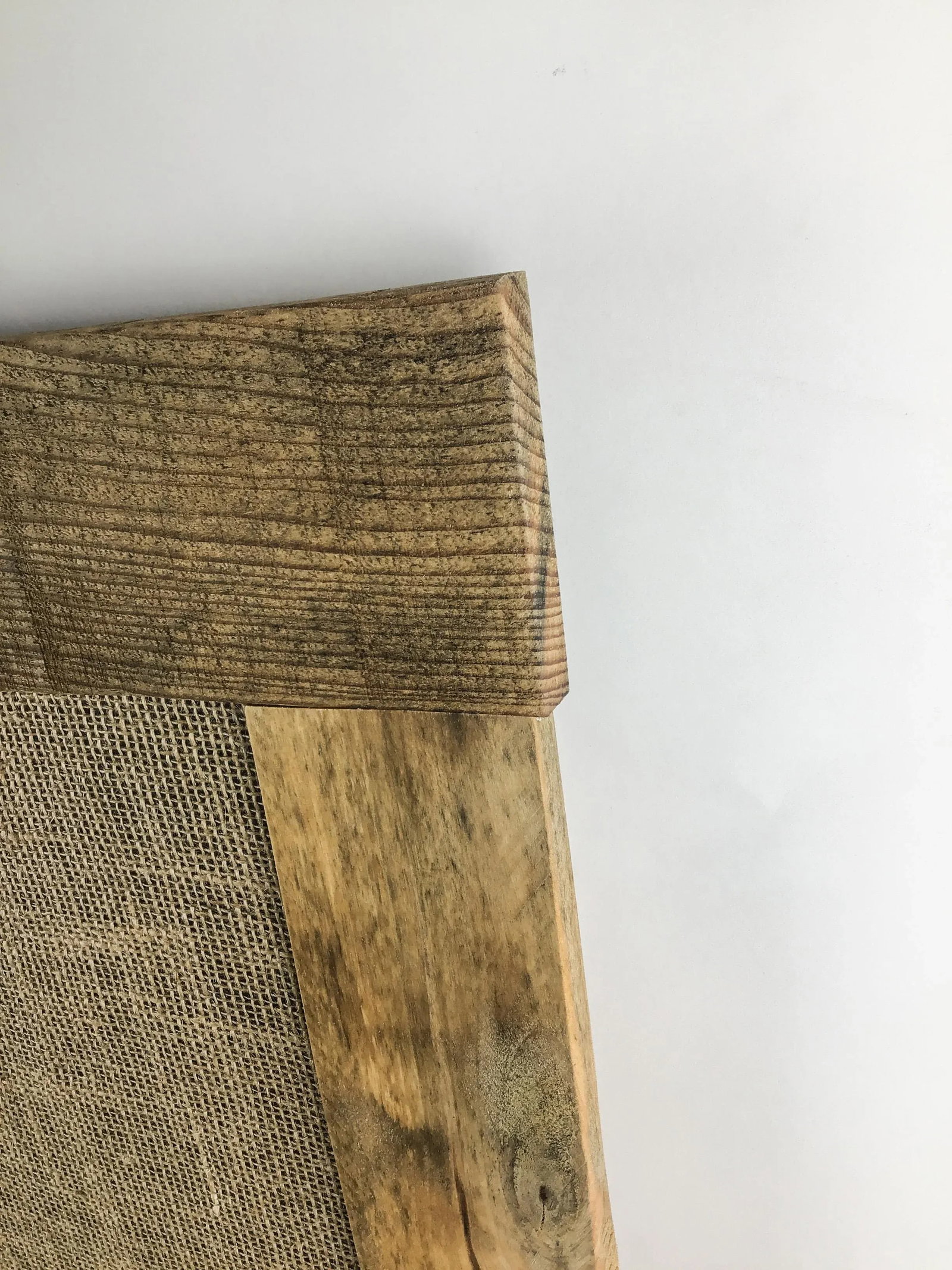 Solid Oak Framed Burlap Pin Board Display - 5