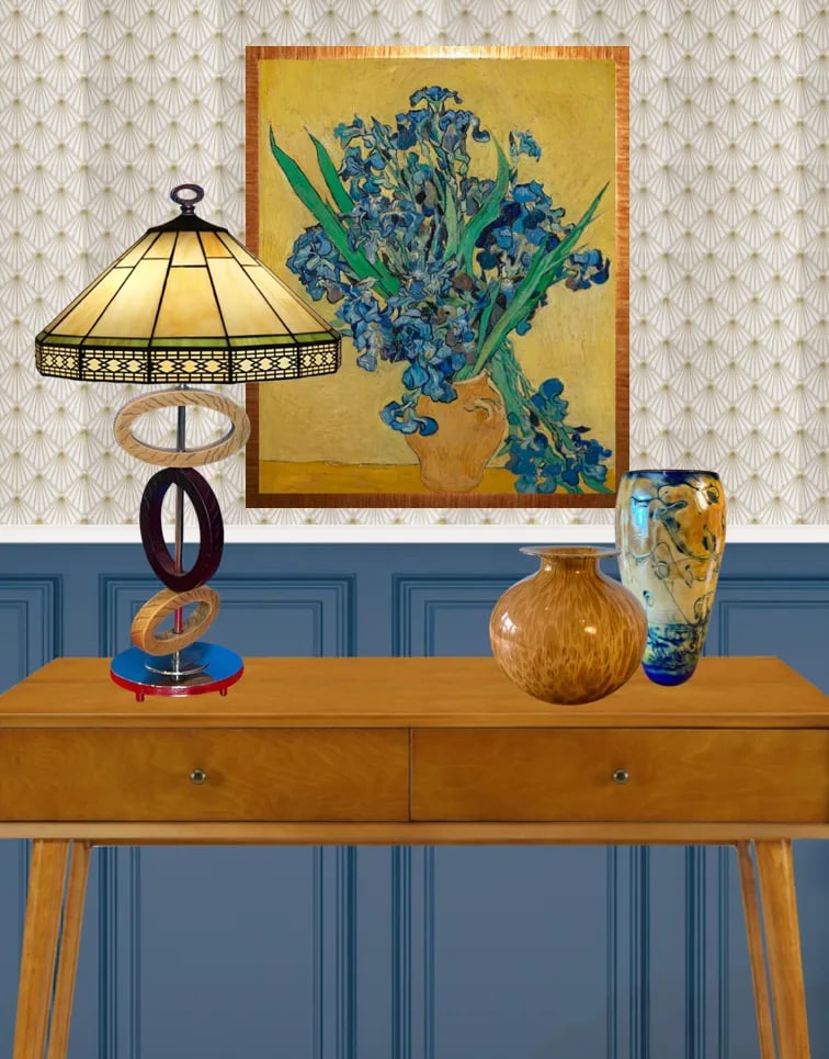 Vintage Balancing Elliptical Loop Table Lamp - 11