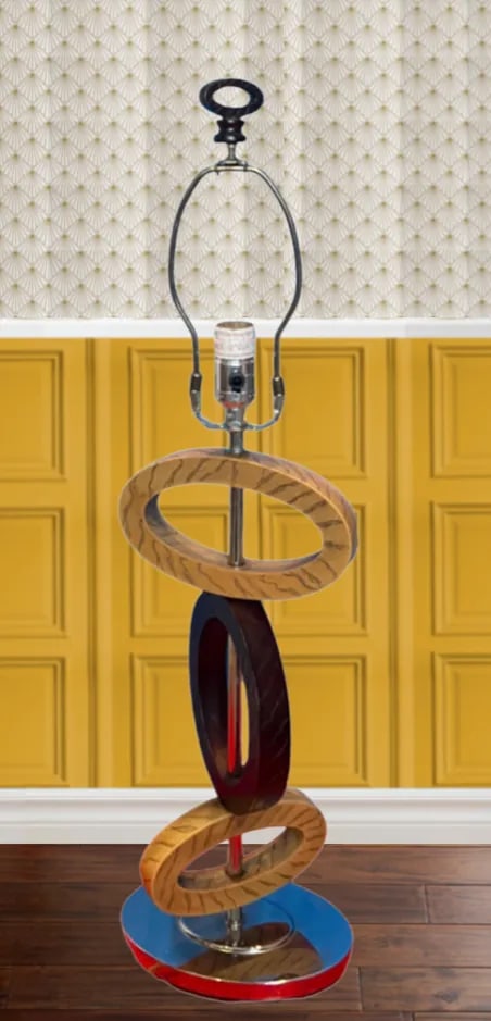 Vintage Balancing Elliptical Loop Table Lamp - 6
