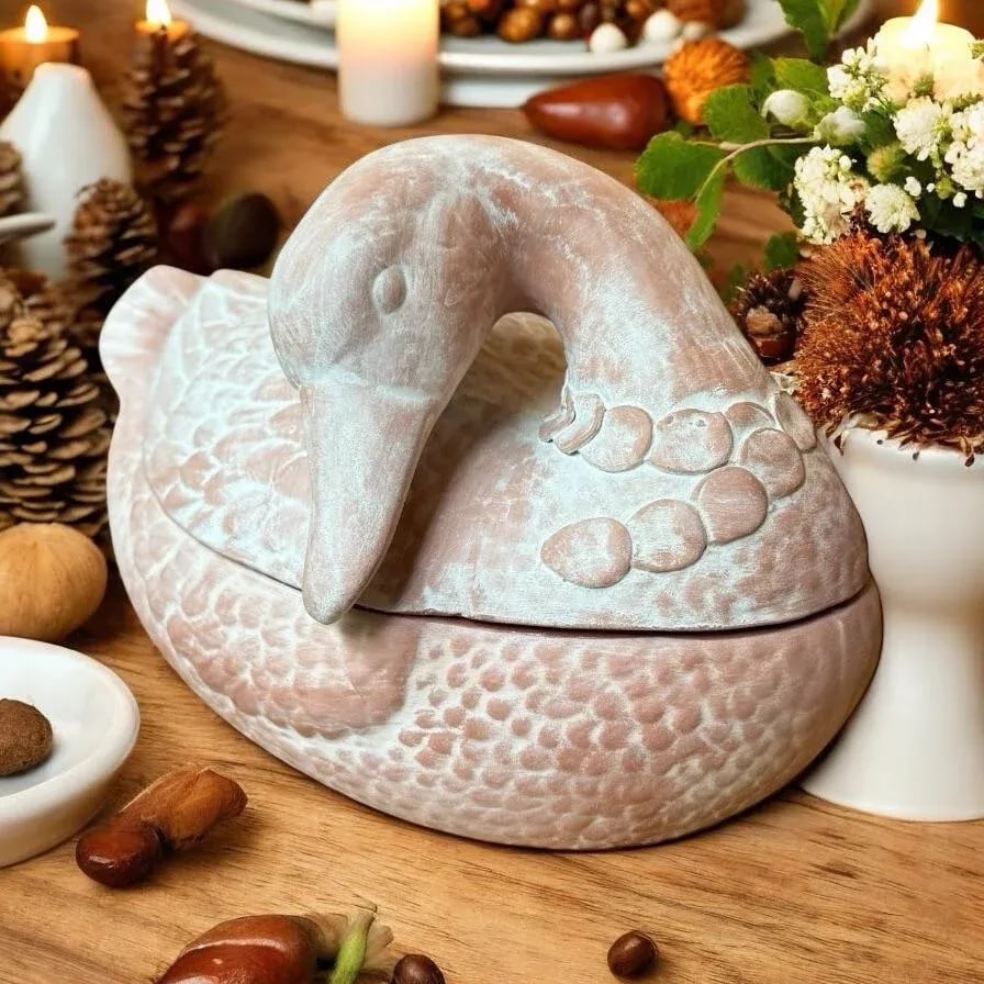 Vintage Italian Style Terra Cotta Duck Soup Tureen - 2