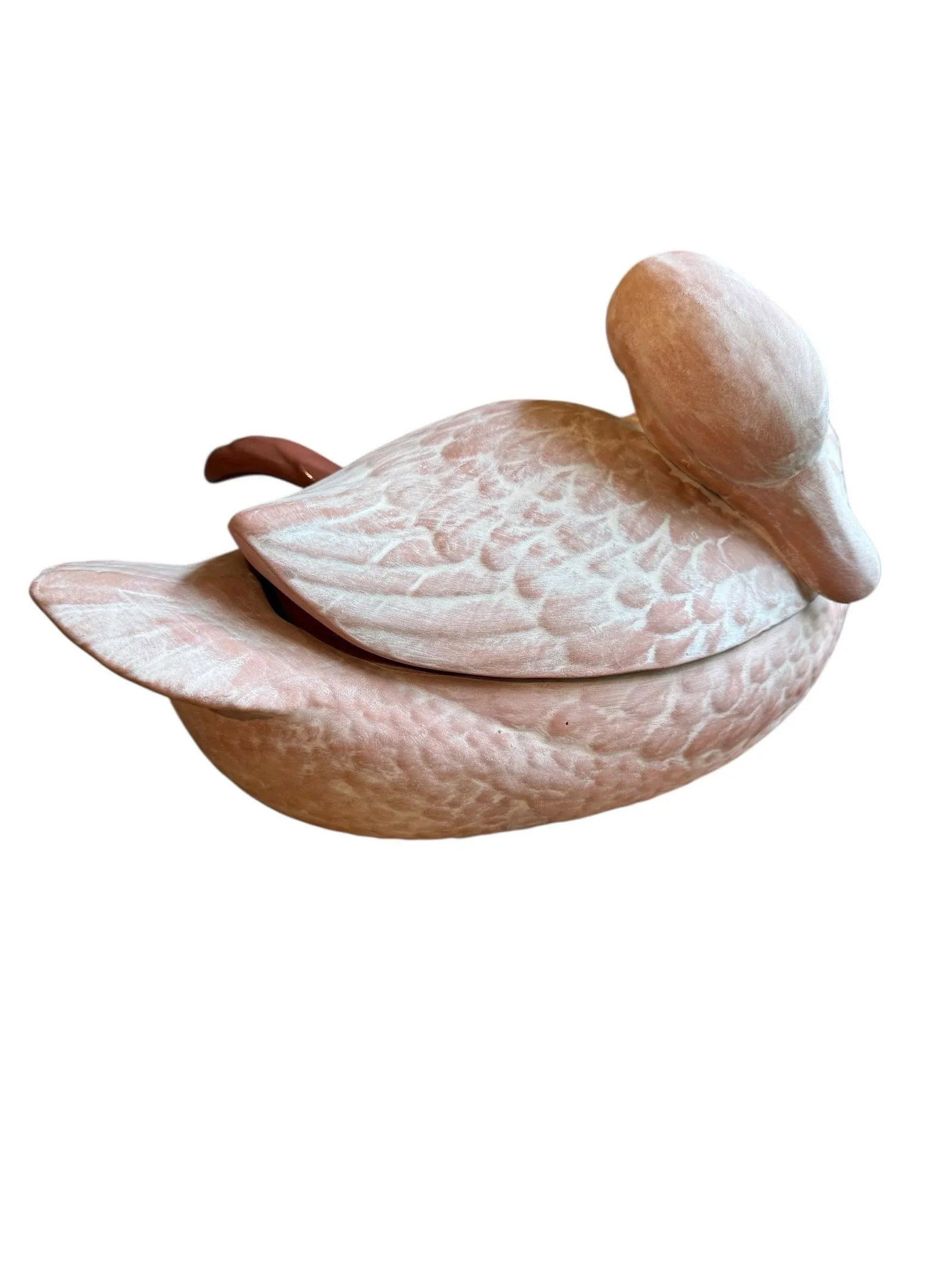 Vintage Italian Style Terra Cotta Duck Soup Tureen - 9