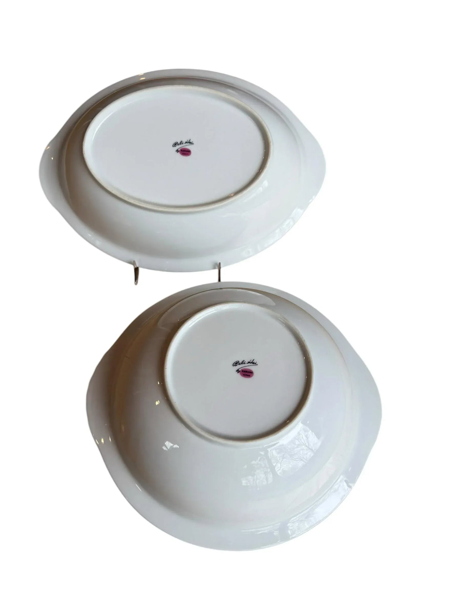 Vintage Bali Hai Bamboo Porcelain Serving Bowls by Narumi Japan - Set of 2 - 11