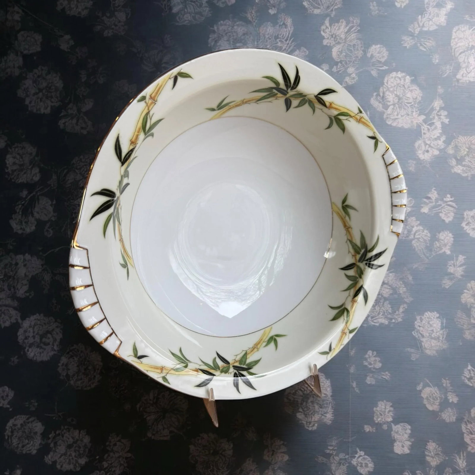 Vintage Bali Hai Bamboo Porcelain Serving Bowls by Narumi Japan - Set of 2 - 4