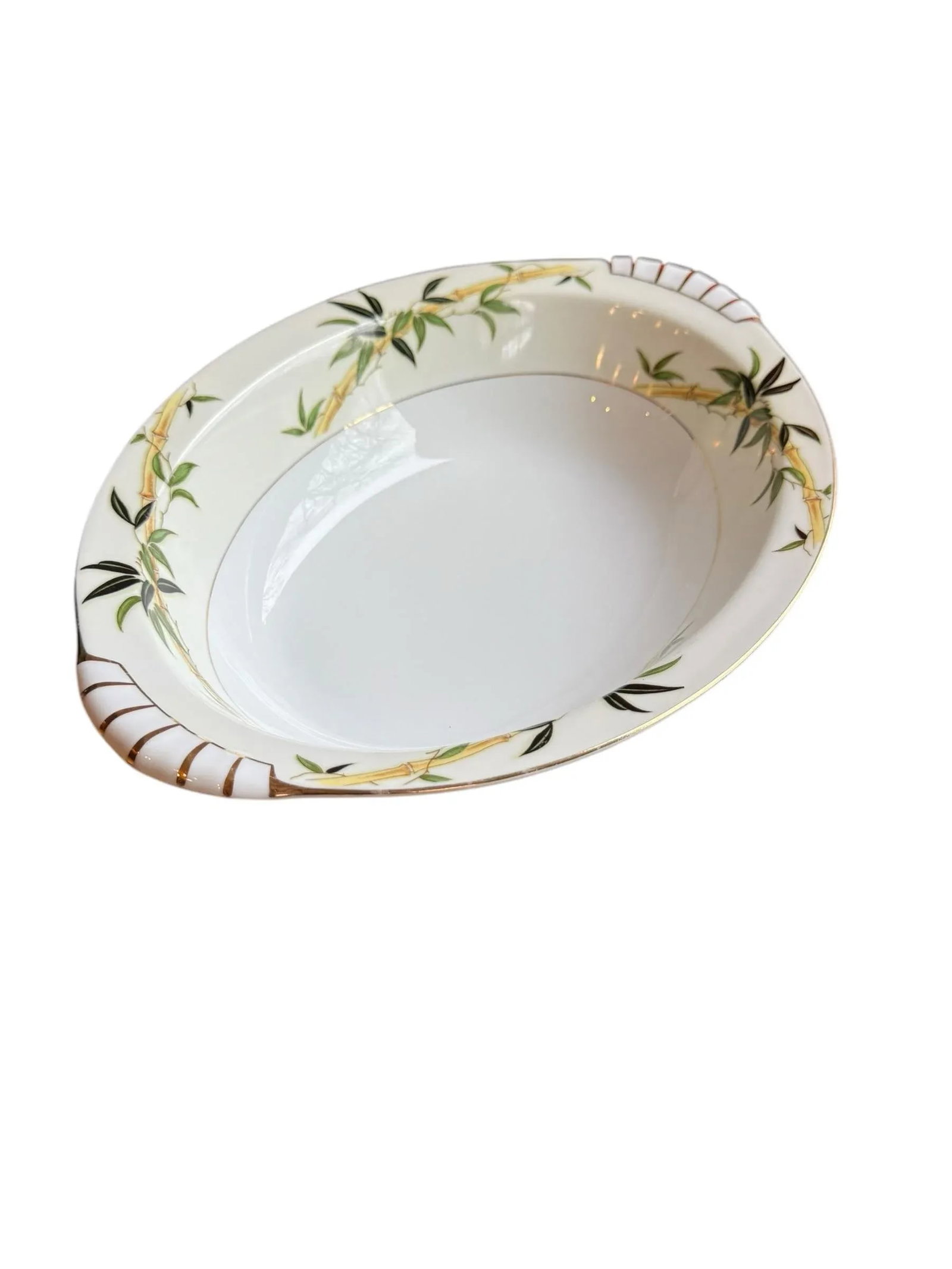 Vintage Bali Hai Bamboo Porcelain Serving Bowls by Narumi Japan - Set of 2 - 6