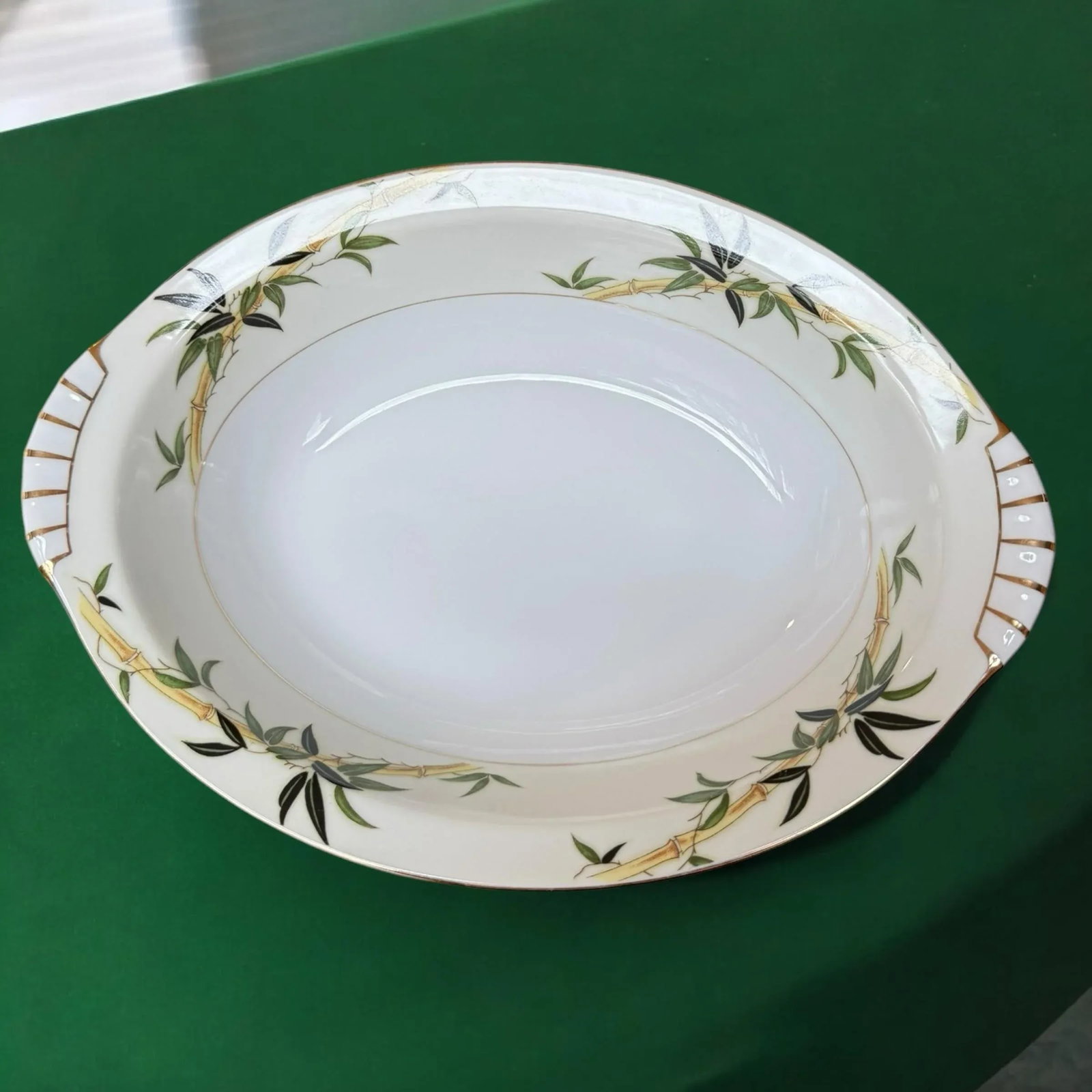 Vintage Bali Hai Bamboo Porcelain Serving Bowls by Narumi Japan - Set of 2 - 7