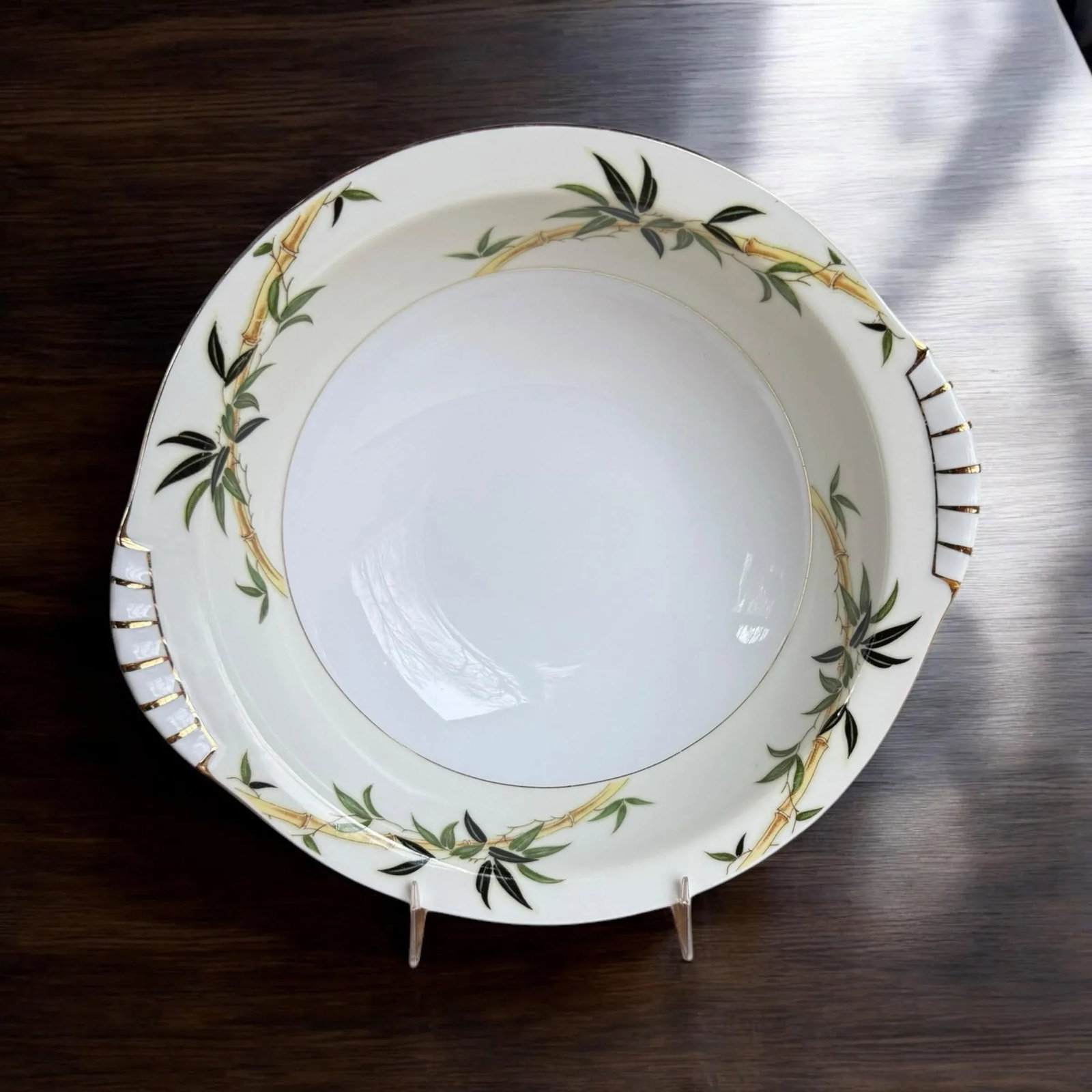 Vintage Bali Hai Bamboo Porcelain Serving Bowls by Narumi Japan - Set of 2 - 8