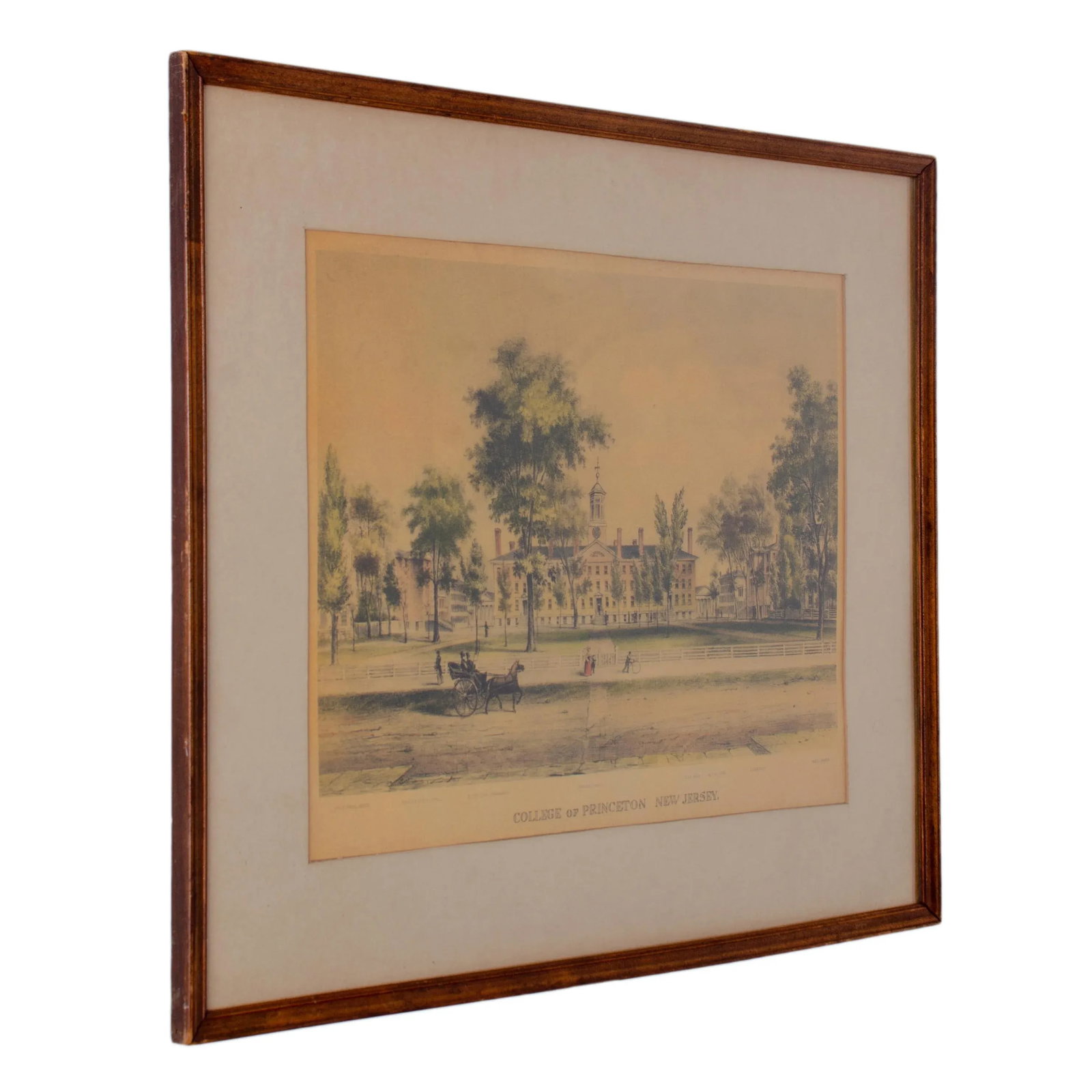 Princeton University, Nassau Hall, Vintage Framed Print - 3