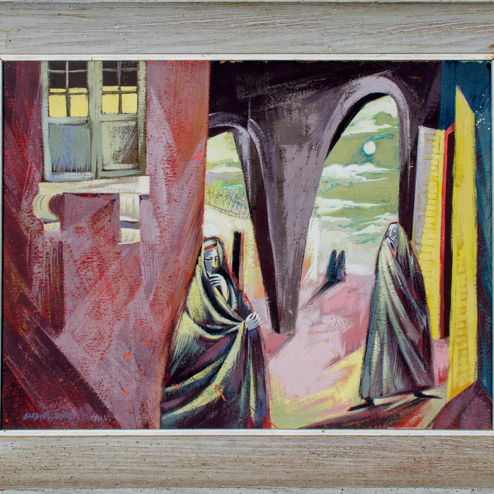 1920s Surrealist Oil on Board, by Barbara Warren Weismann - 3