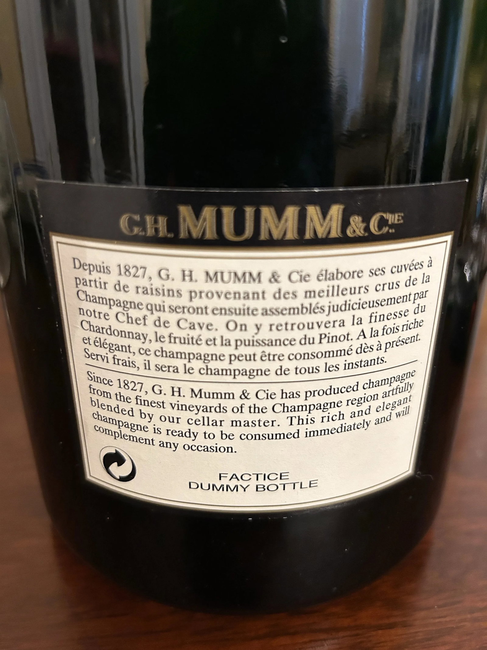 Vintage Large Champagne Bottle for Display - 5