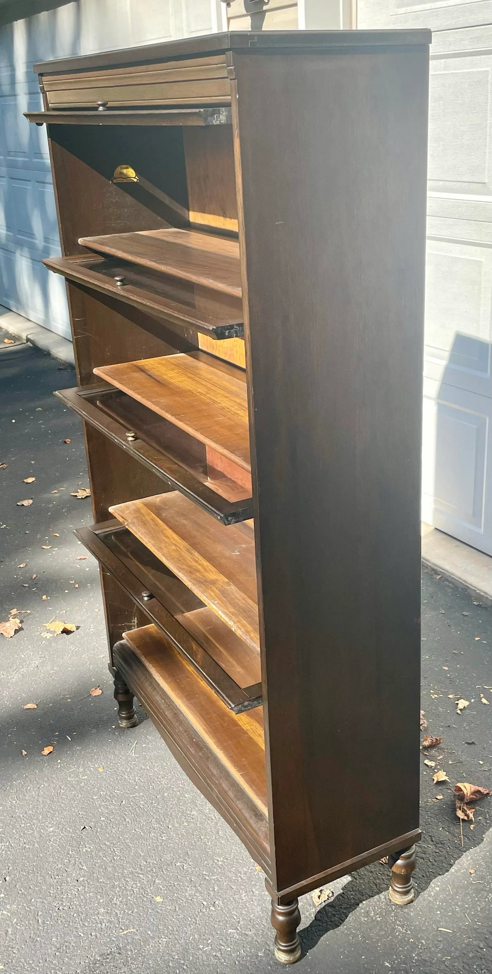 Gunn Vintage Barrister Style Bookcase - 5