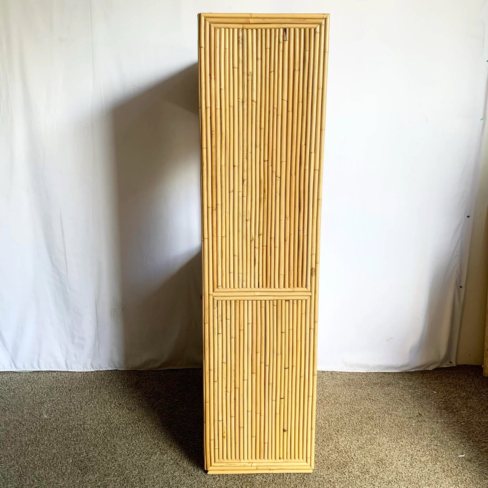 Boho Chic Coastal Bamboo and Wood Etagere/Cabinet - 5