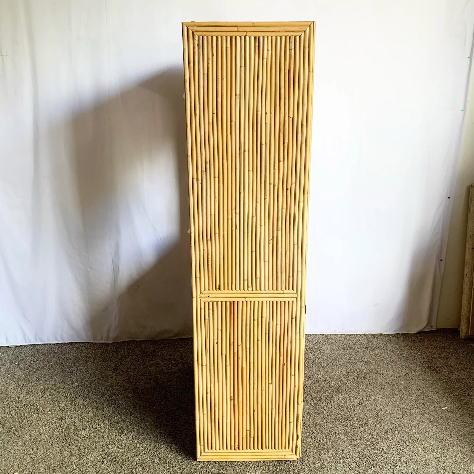 Boho Chic Coastal Bamboo and Wood Etagere/Cabinet - 6
