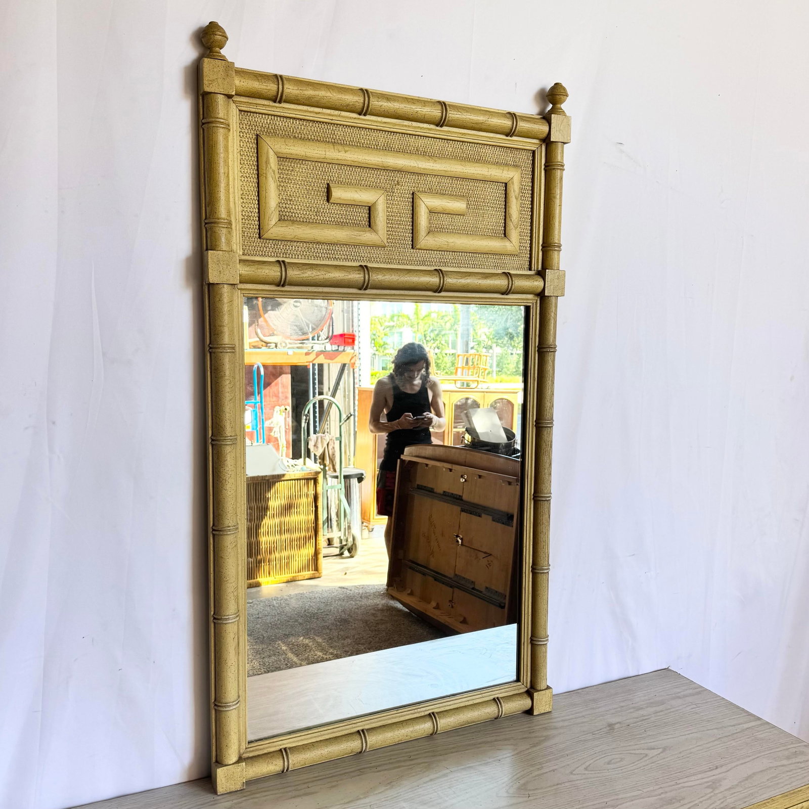 Vintage Chinoiserie "Shanglrila" Dresser With Mirror by Dixie - 12