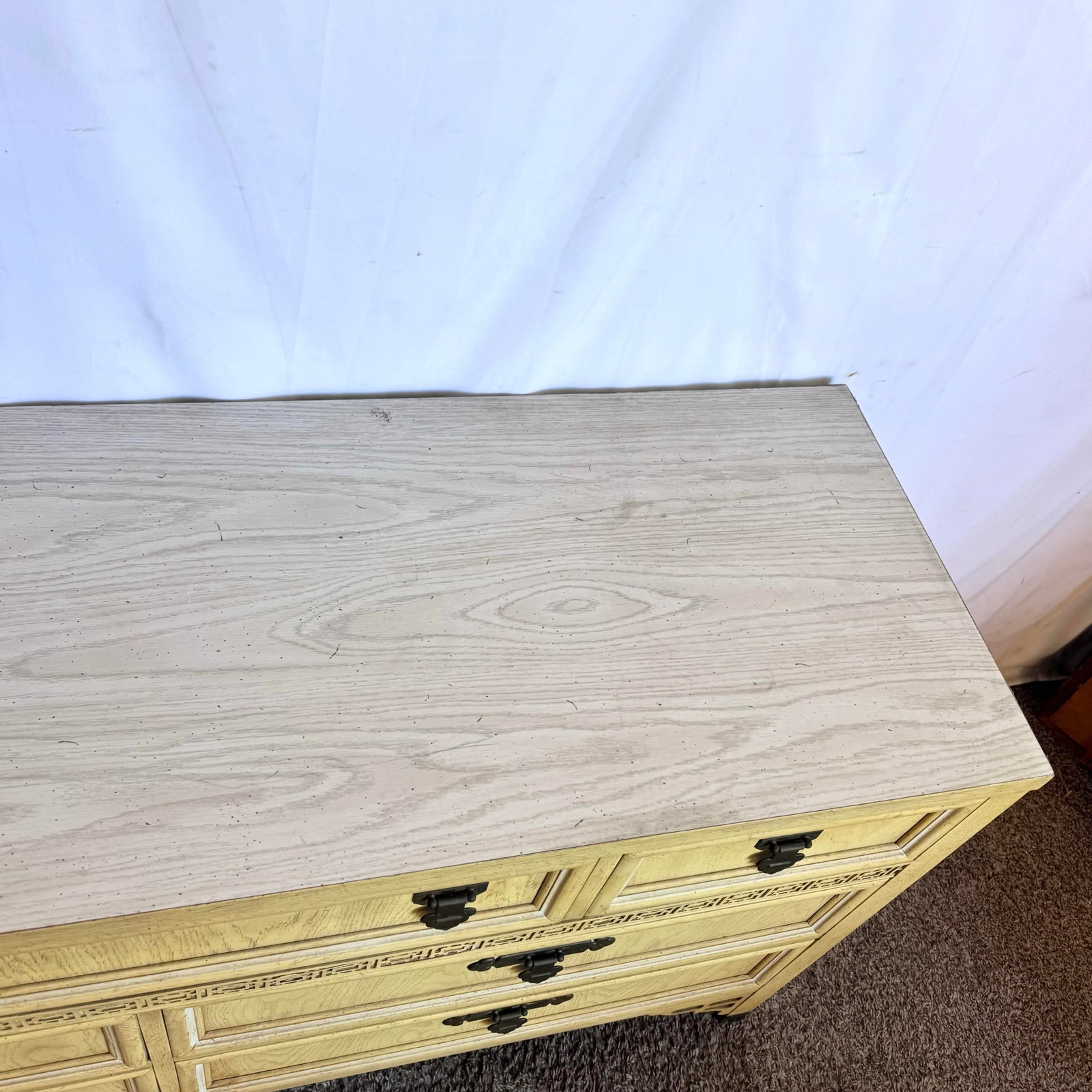 Vintage Chinoiserie "Shanglrila" Dresser With Mirror by Dixie - 7