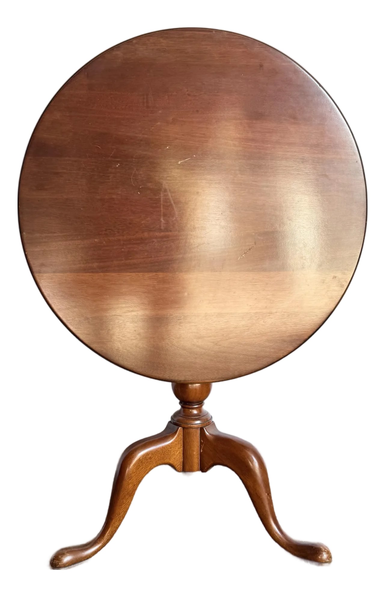 Antique Colonial Wooden Tilt Top Occasional/Bird Cage Table (1 of 8)