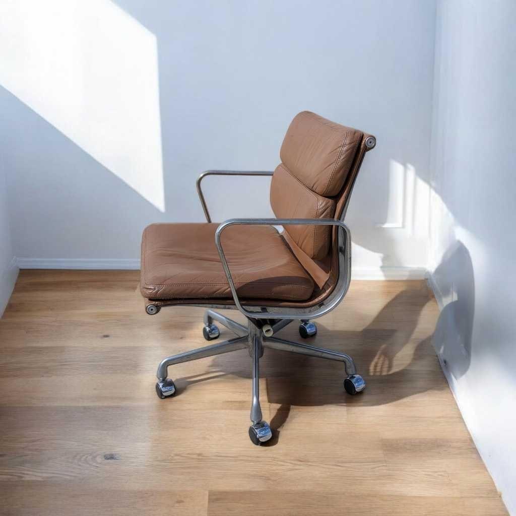 Mid-Century Modern Eames Soft Pad Chair by Herman Miller, 1960s, Leather - 4