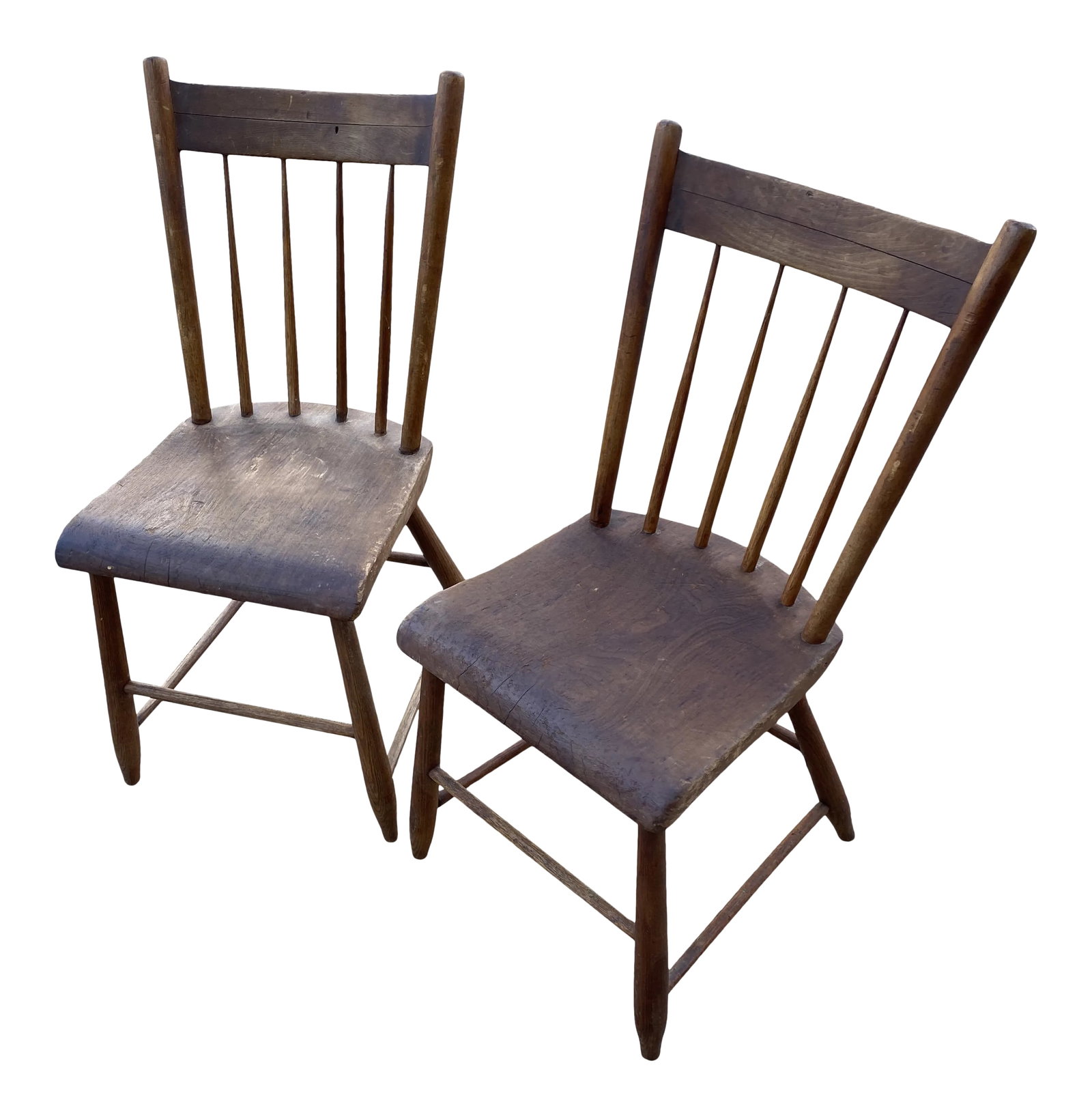 Vintage Americana Wooden Chairs - a Pair: Pair of Vintage Americana Wooden Chairs-Set of 2. Great for the interior designer. Condition: Alterations: Original Condition Unaltered Imperfections: Some Imperfections Condition Notes: In good condi