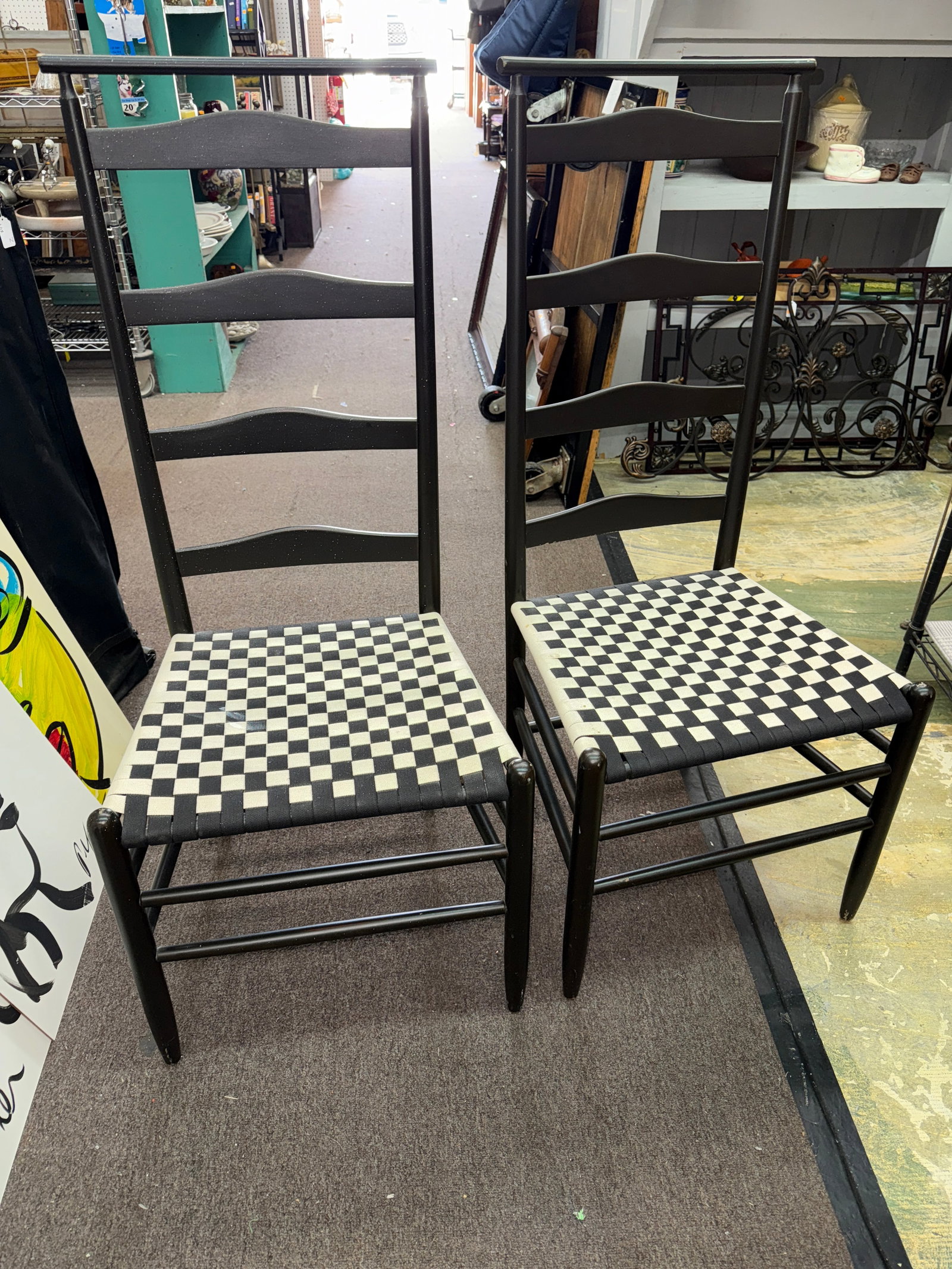 1950s Chiavari Wood Tall Back Mid Century Chairs - 2