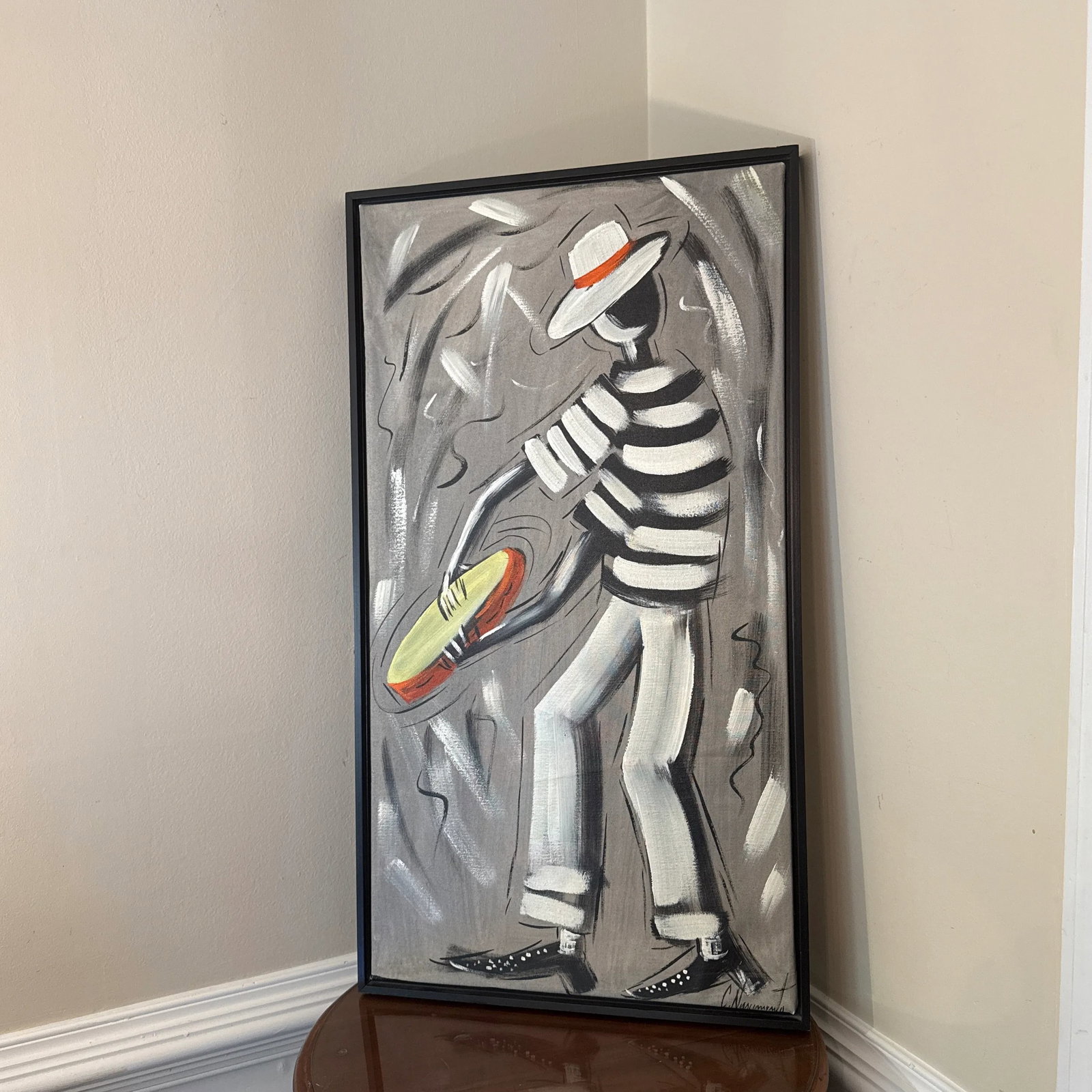 1970s Vintage Abstract Portrait Painting - 2