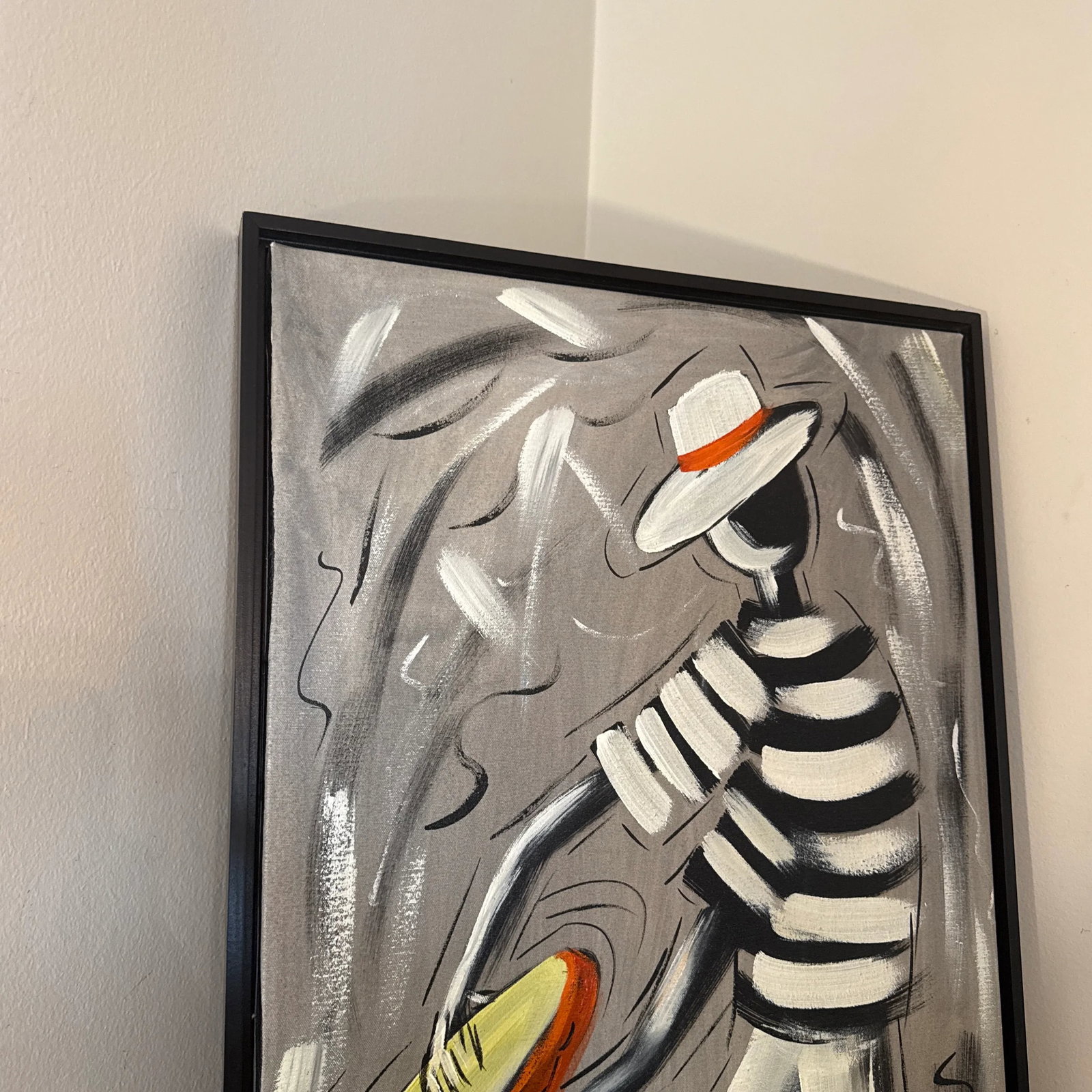 1970s Vintage Abstract Portrait Painting - 3