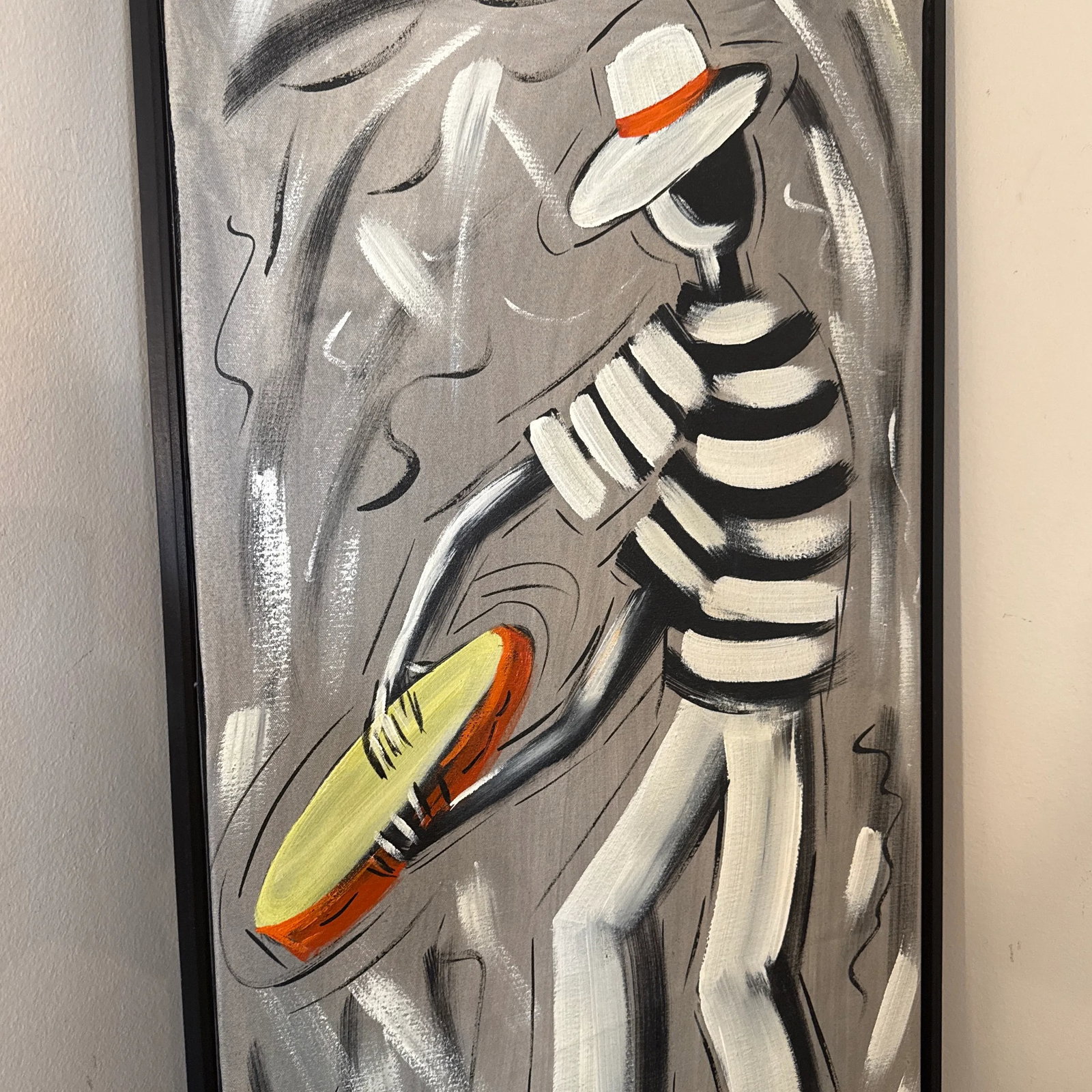 1970s Vintage Abstract Portrait Painting - 4