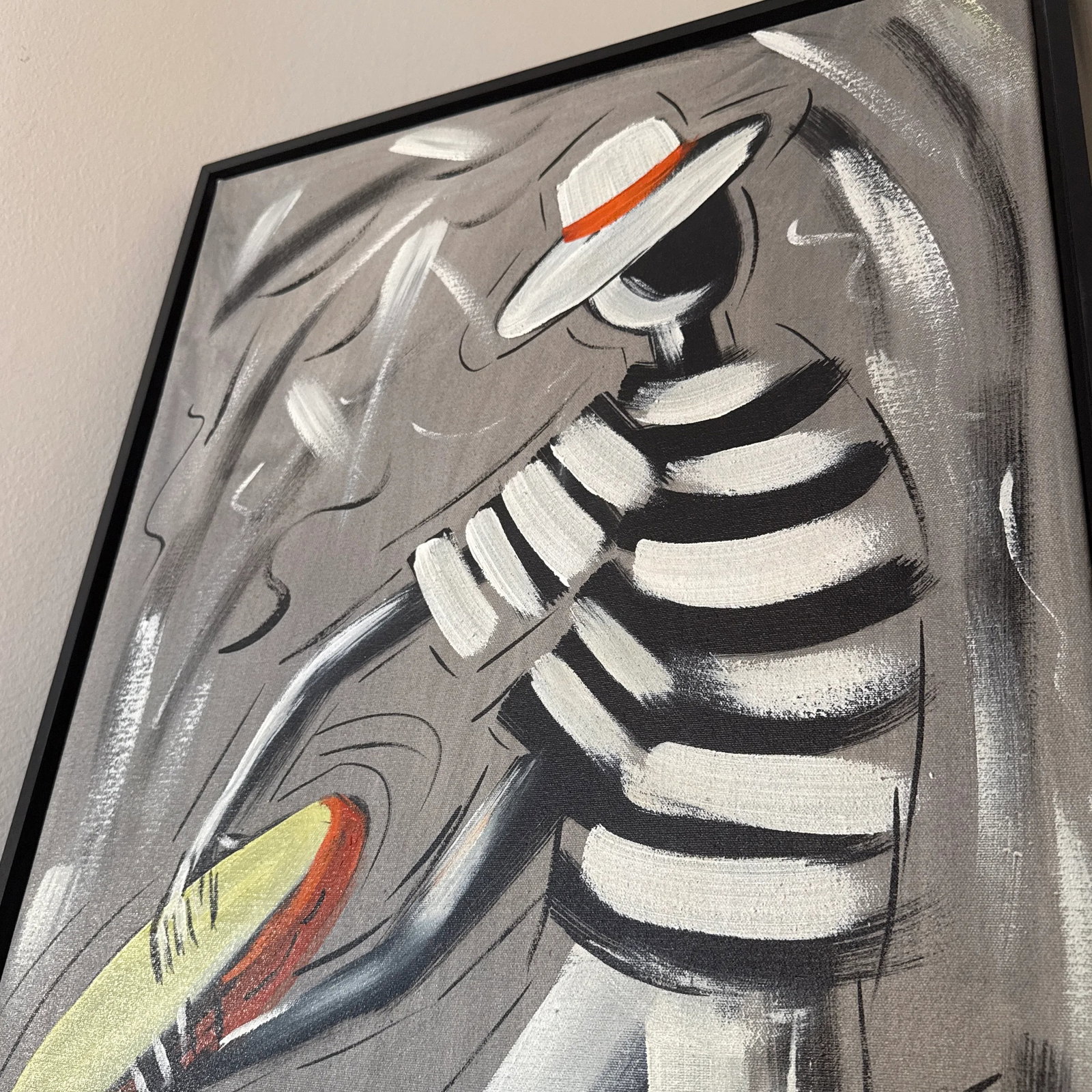 1970s Vintage Abstract Portrait Painting - 7