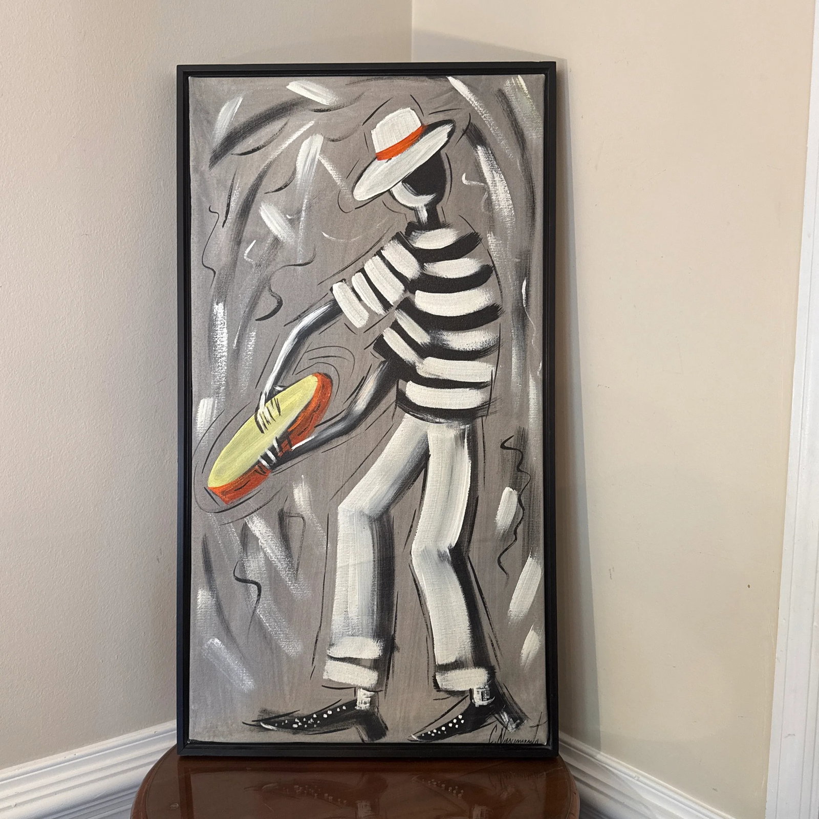 1970s Vintage Abstract Portrait Painting - 8