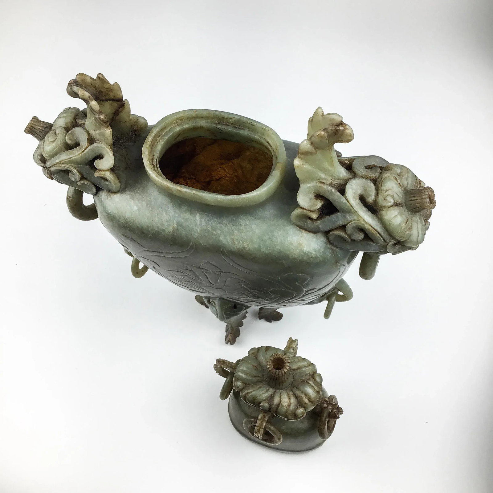 Carved Chinese Soapstone Ritual Ewer - 10
