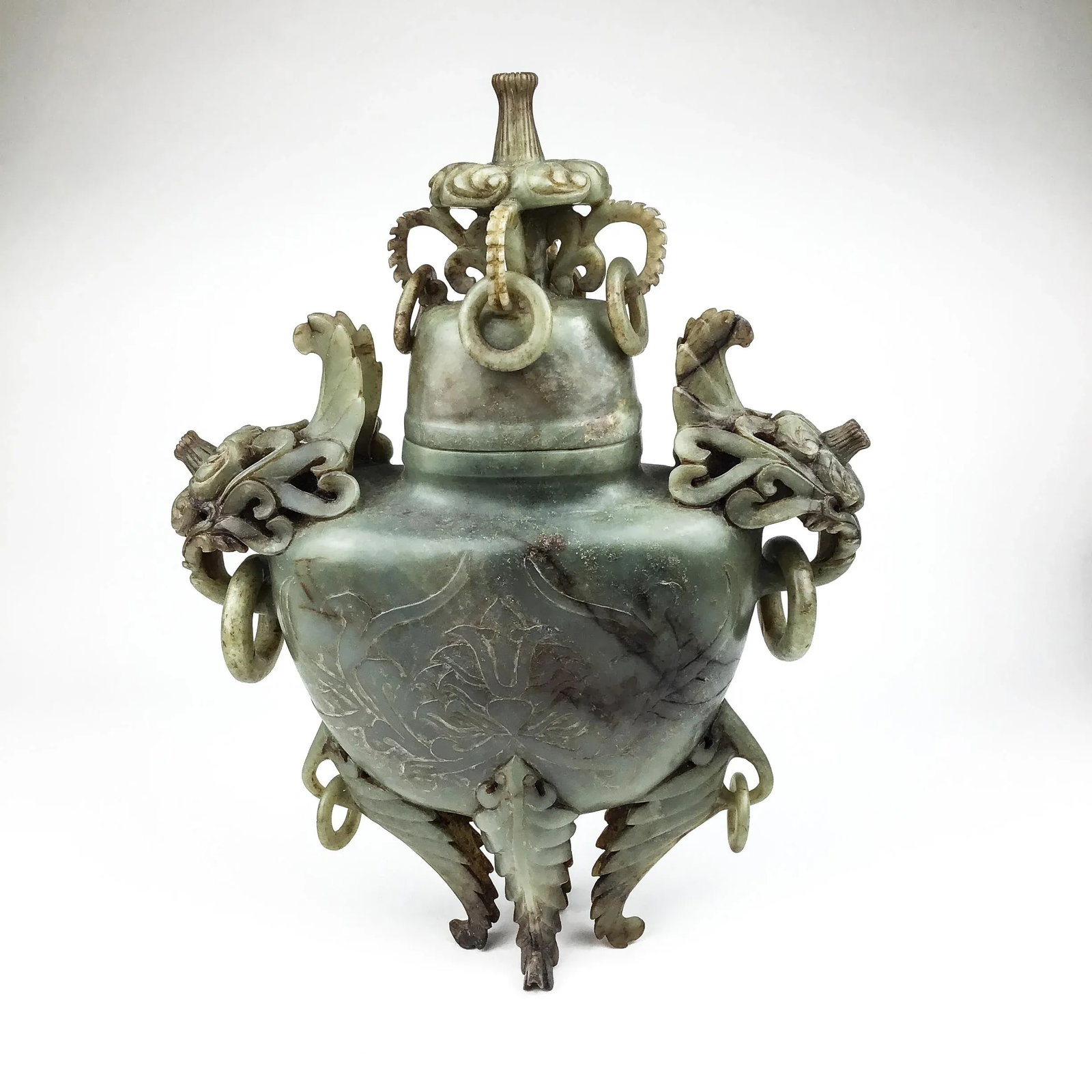 Carved Chinese Soapstone Ritual Ewer - 12