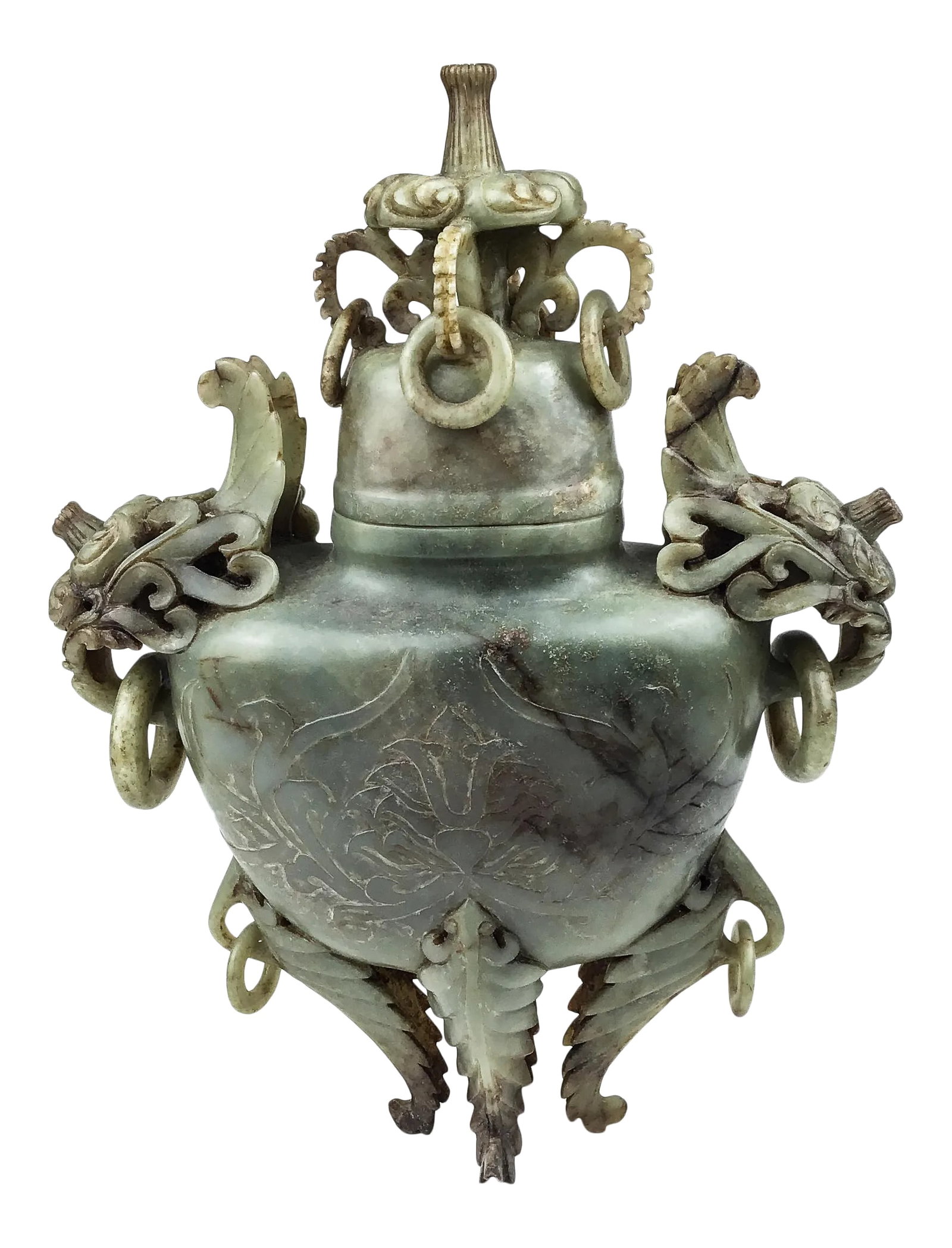 Carved Chinese Soapstone Ritual Ewer (1 of 12)