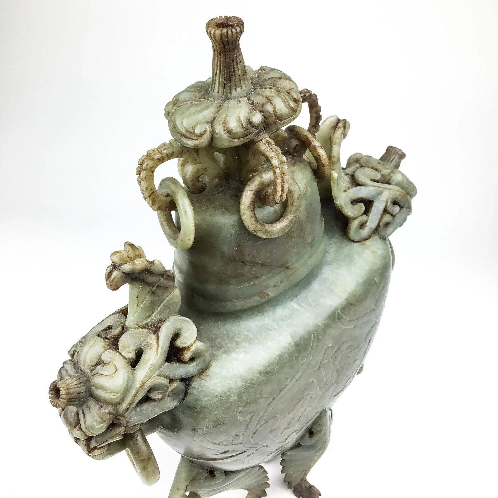 Carved Chinese Soapstone Ritual Ewer - 5