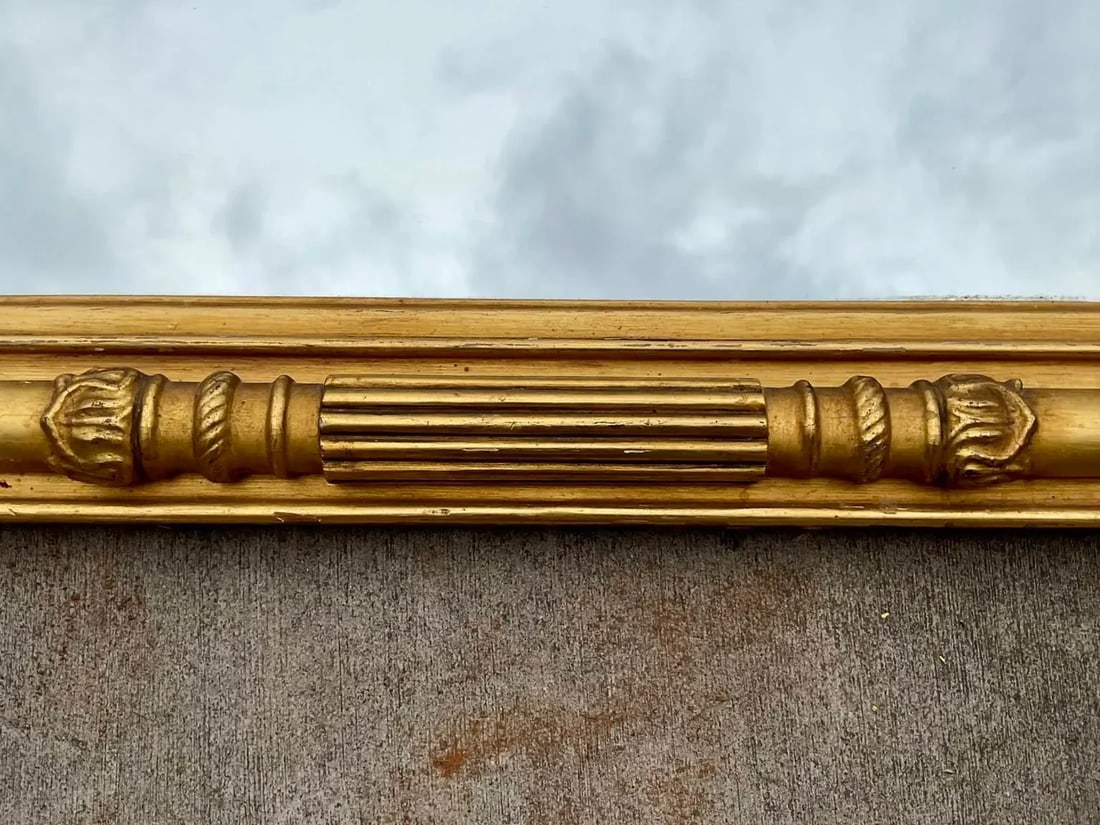 American Classical Giltwood Overmantle Mirror, Attributed to Isaac L. Platt, Circa 1825 - 5