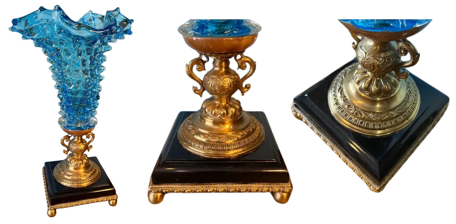 Barovier & Toso Venetian RostratoTurqoise Art Glass Torchier Lamp - 17