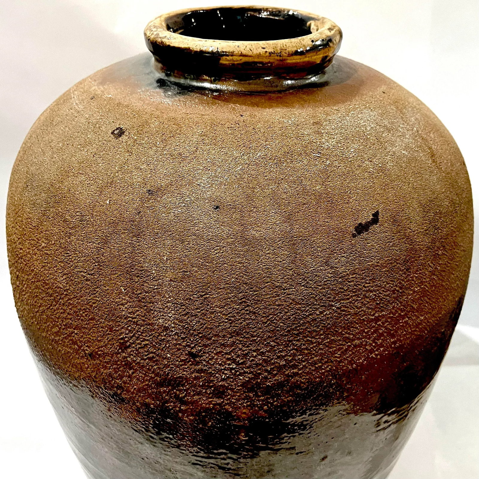 19th Century Japanese Tsubo Stoneware Storage Jar - 6