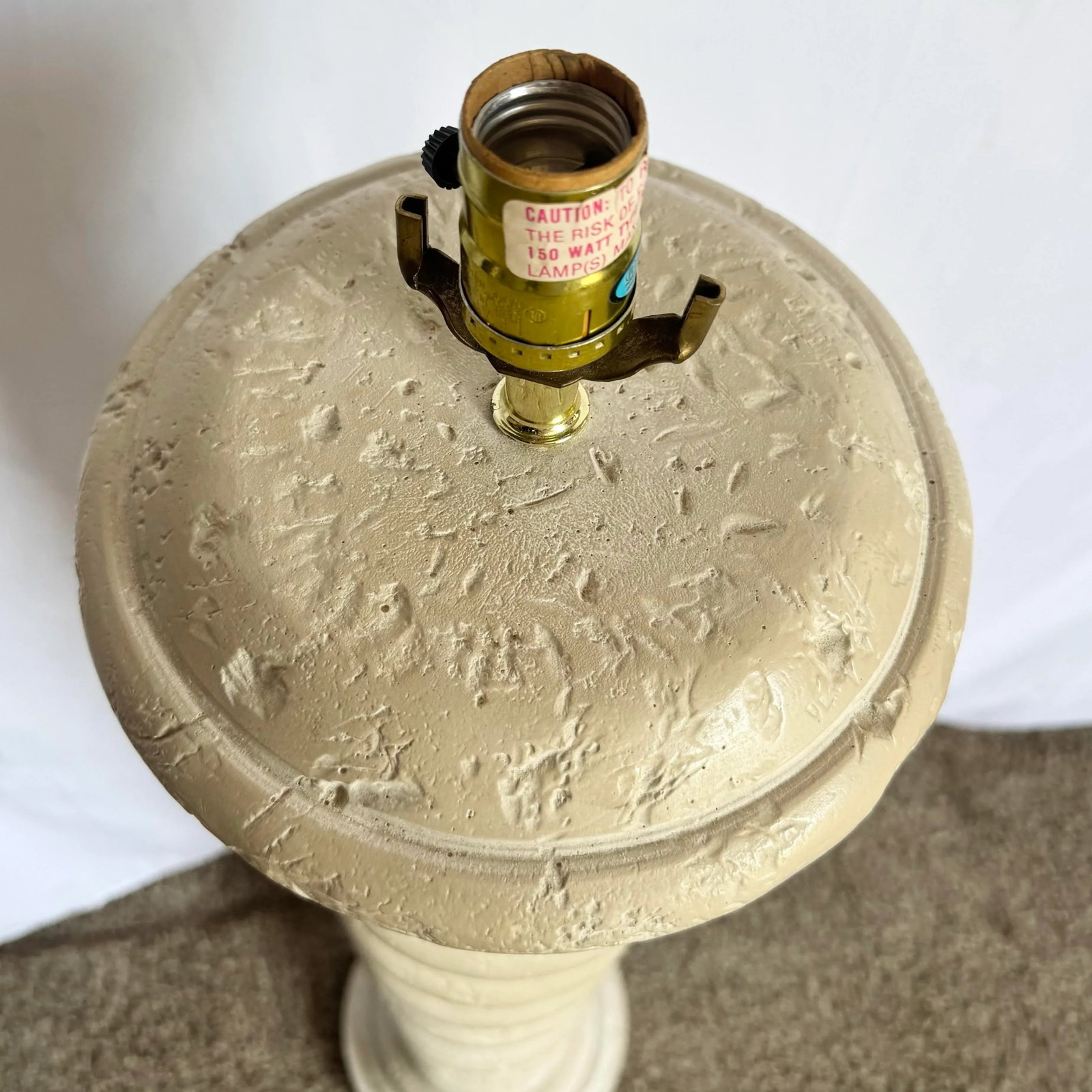 Postmodern Painted Plaster Swirl Pillar Floor Lamp - 5