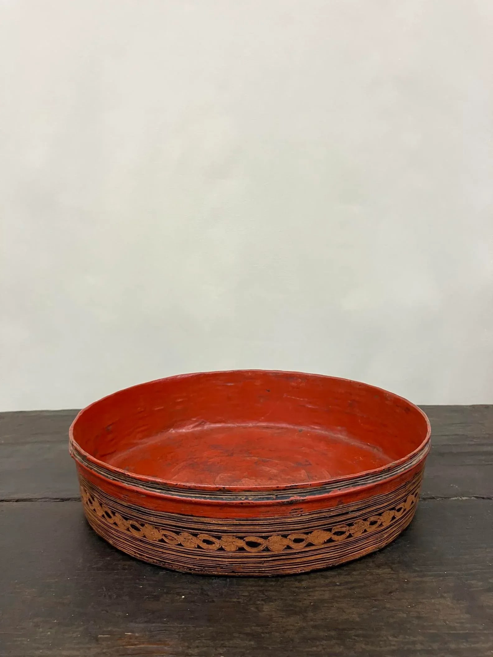 19th Century Burmese 3-Piece Round Lacquered Betel Nut Box - 11