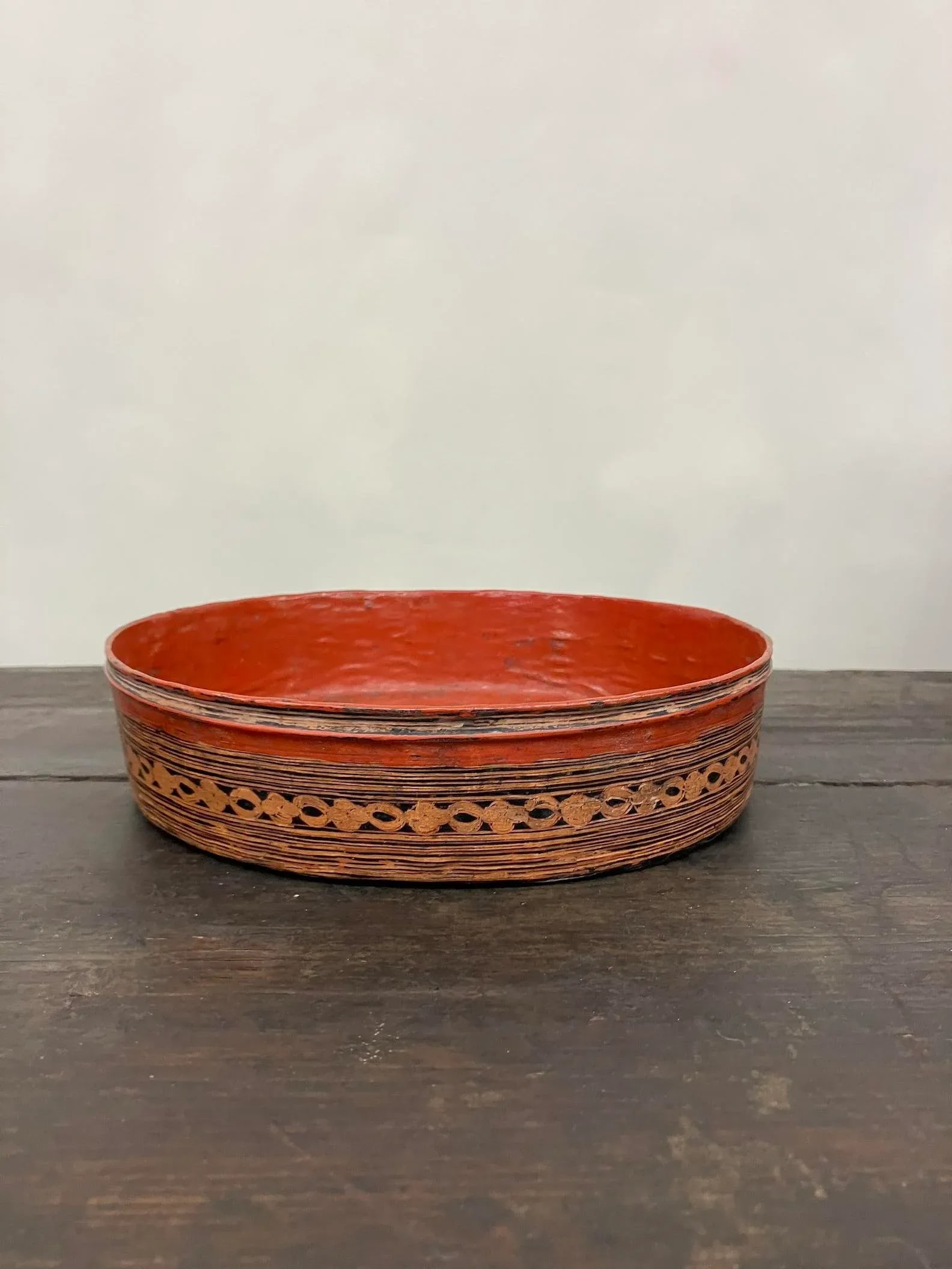 19th Century Burmese 3-Piece Round Lacquered Betel Nut Box - 12