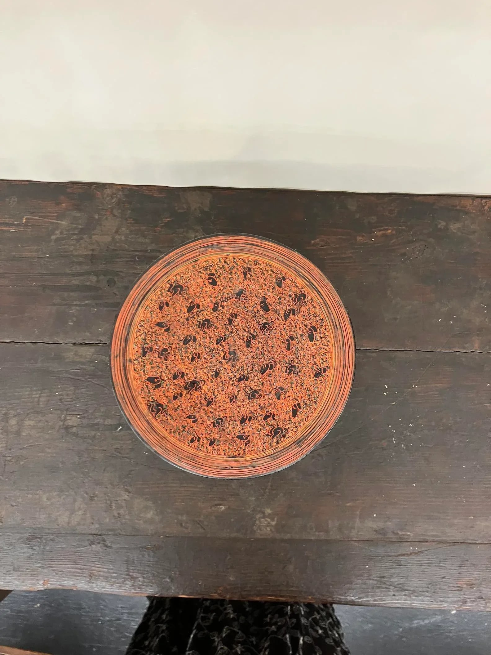 19th Century Burmese 3-Piece Round Lacquered Betel Nut Box - 3