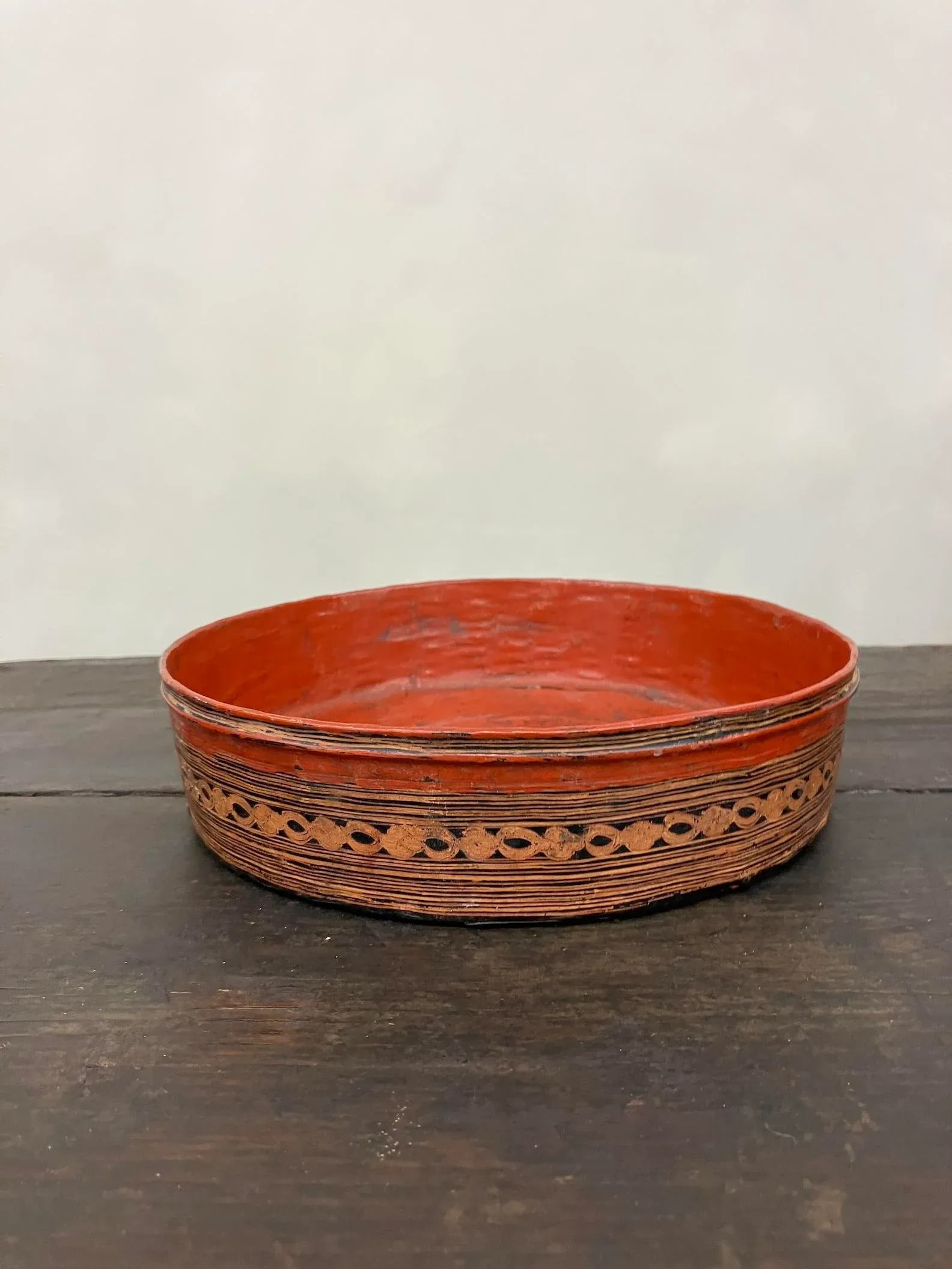 19th Century Burmese 3-Piece Round Lacquered Betel Nut Box - 8