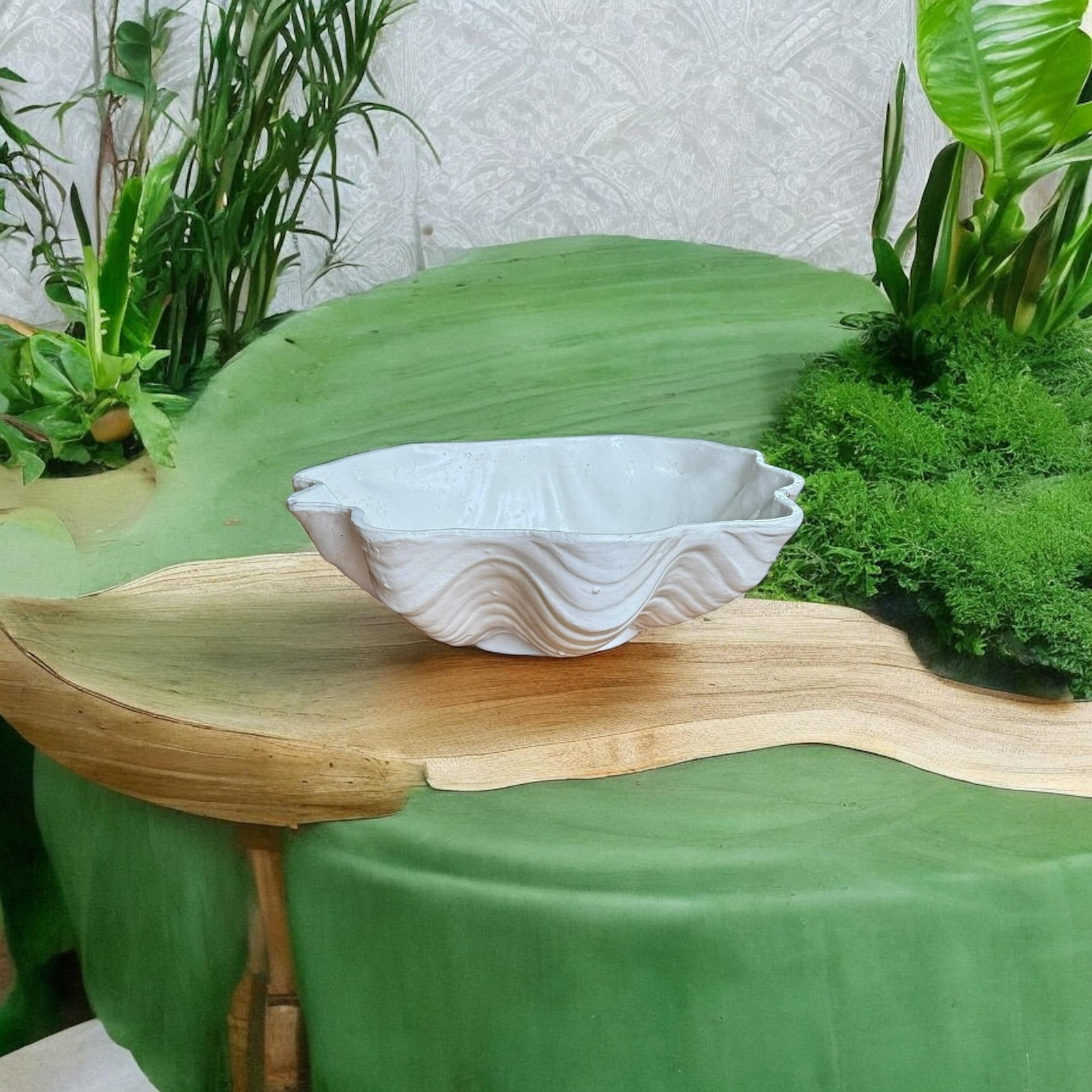 South Seas Stoneware Shell Bowl Planter - 3