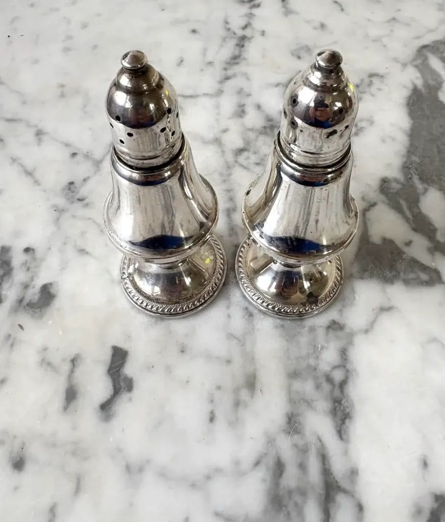 Vintage Sterling Silver Salt and Pepper Shakers by Raimond Manufacturing & Co. - Weighted/Stamped - 2