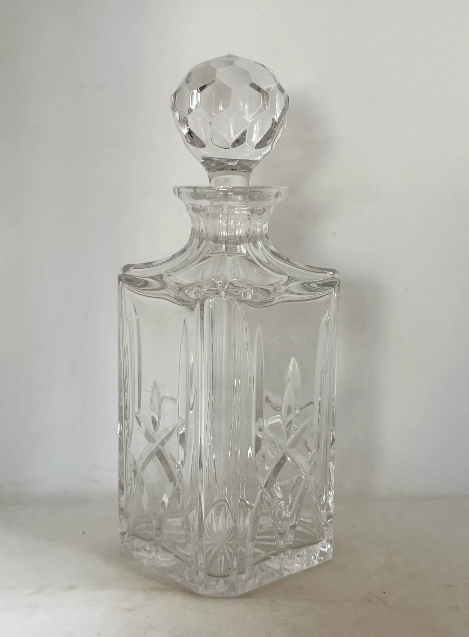 Vintage Atlantis Lead Crystal Decanter With Stopper, Signed - 3