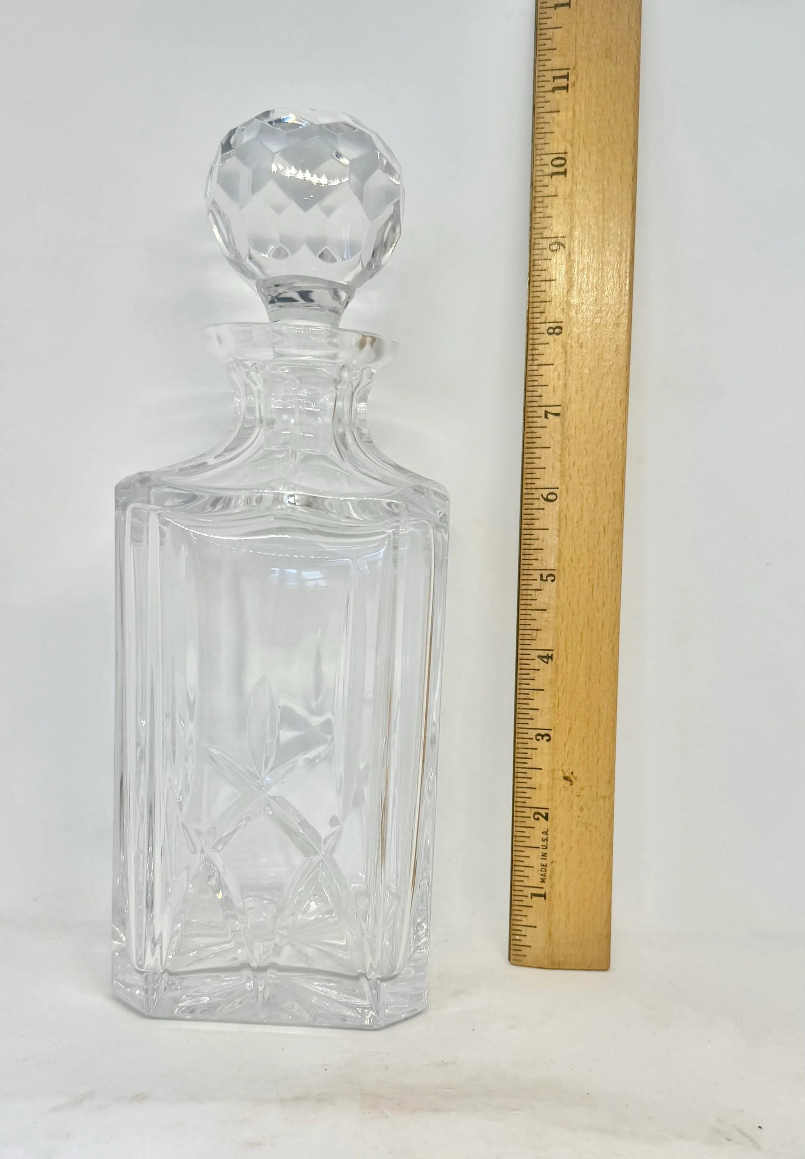 Vintage Atlantis Lead Crystal Decanter With Stopper, Signed - 9
