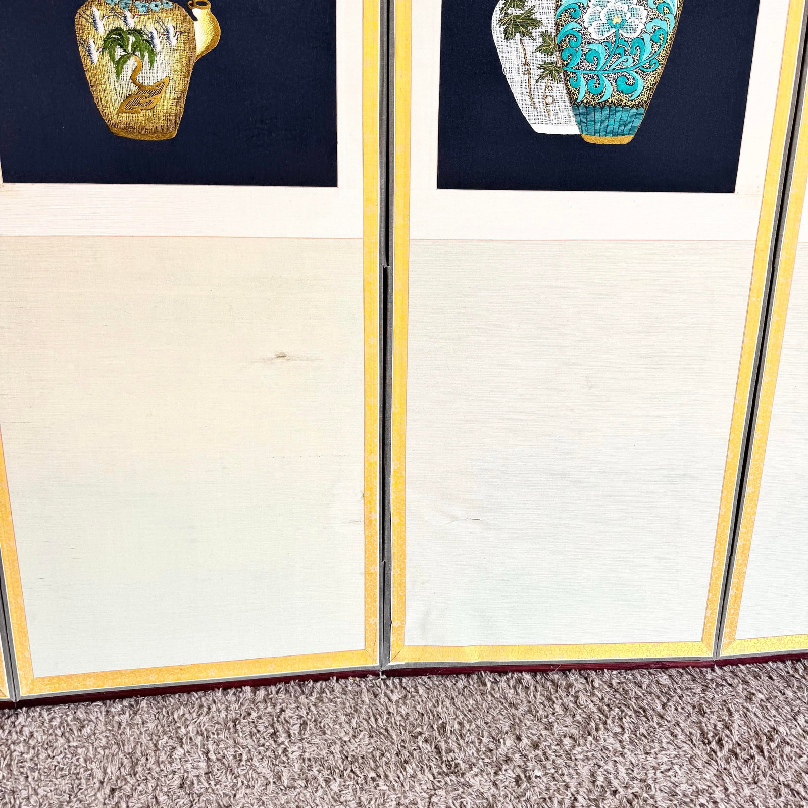Vintage Chinese 6 Panel Screen/Room Divider - 4