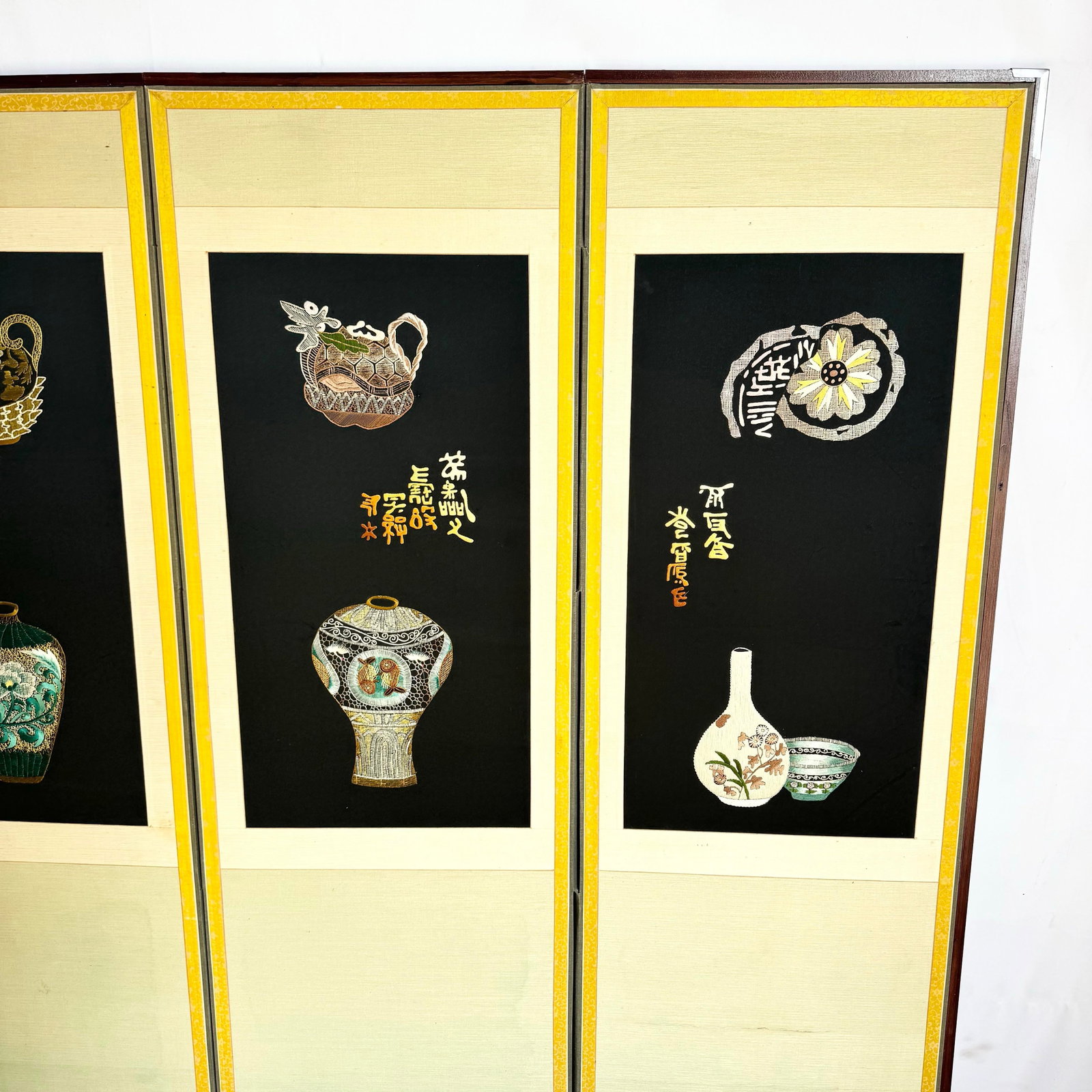 Vintage Chinese 6 Panel Screen/Room Divider - 6