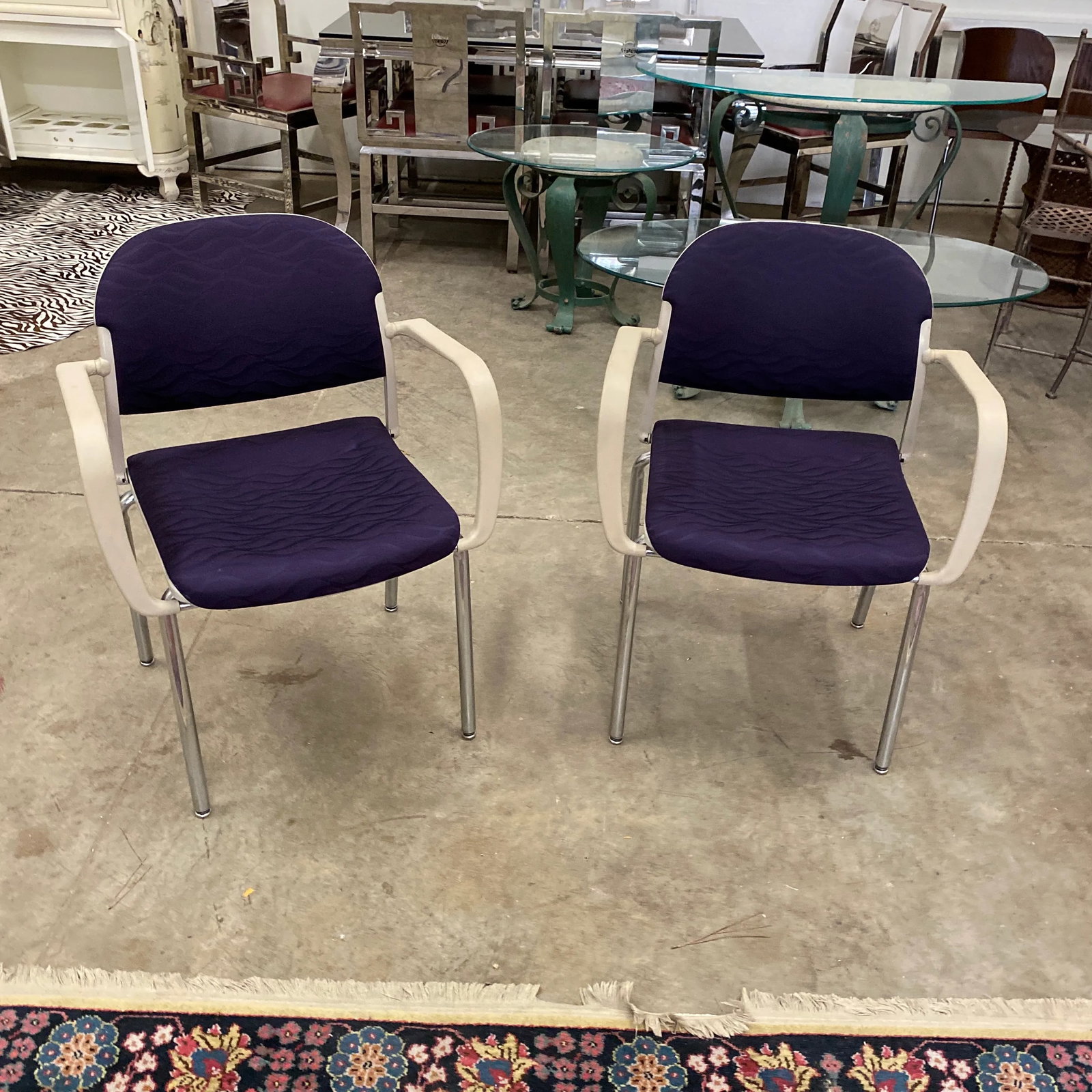 Giancarlo Peretti Italian Office Mid Century Chairs- A Pair - 2