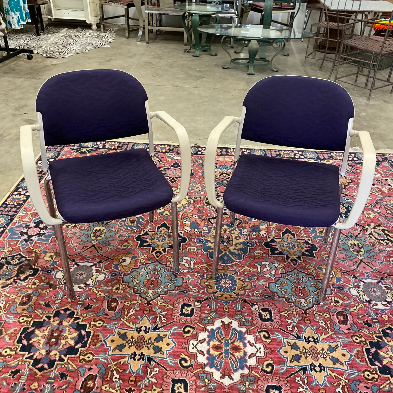 Giancarlo Peretti Italian Office Mid Century Chairs- A Pair - 5