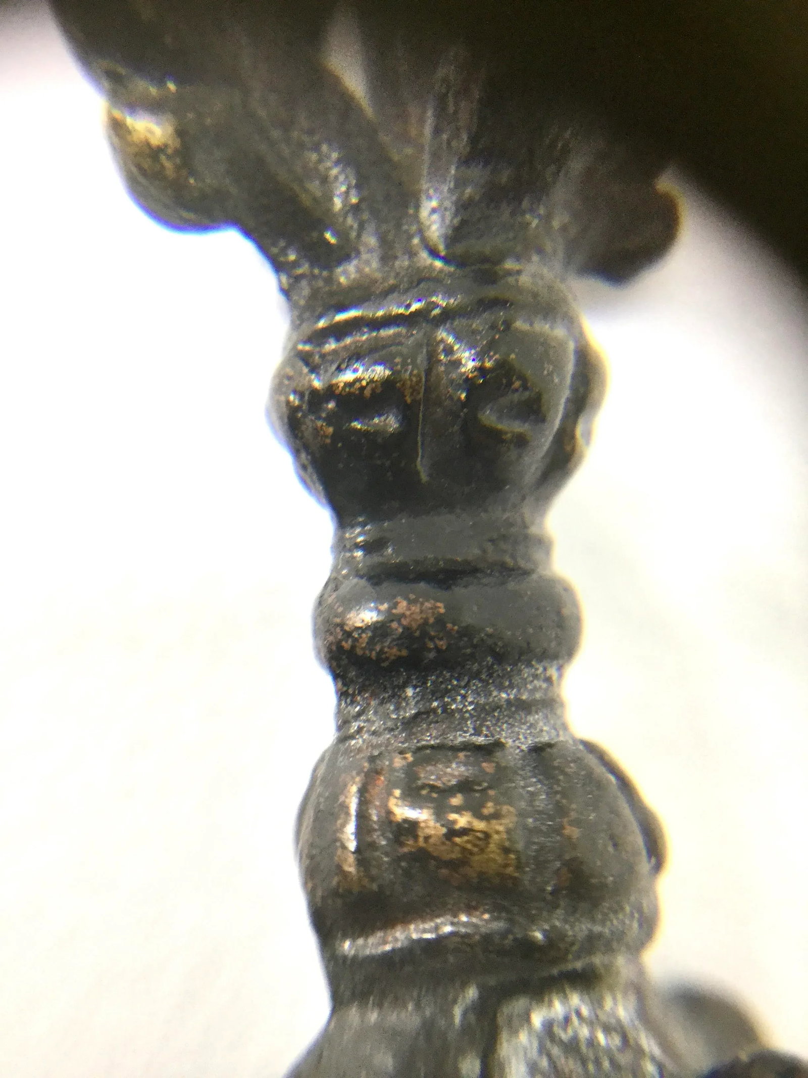 Antique Tibet Bronze Vajrakila Dagger/ Vajra Dorje - 10