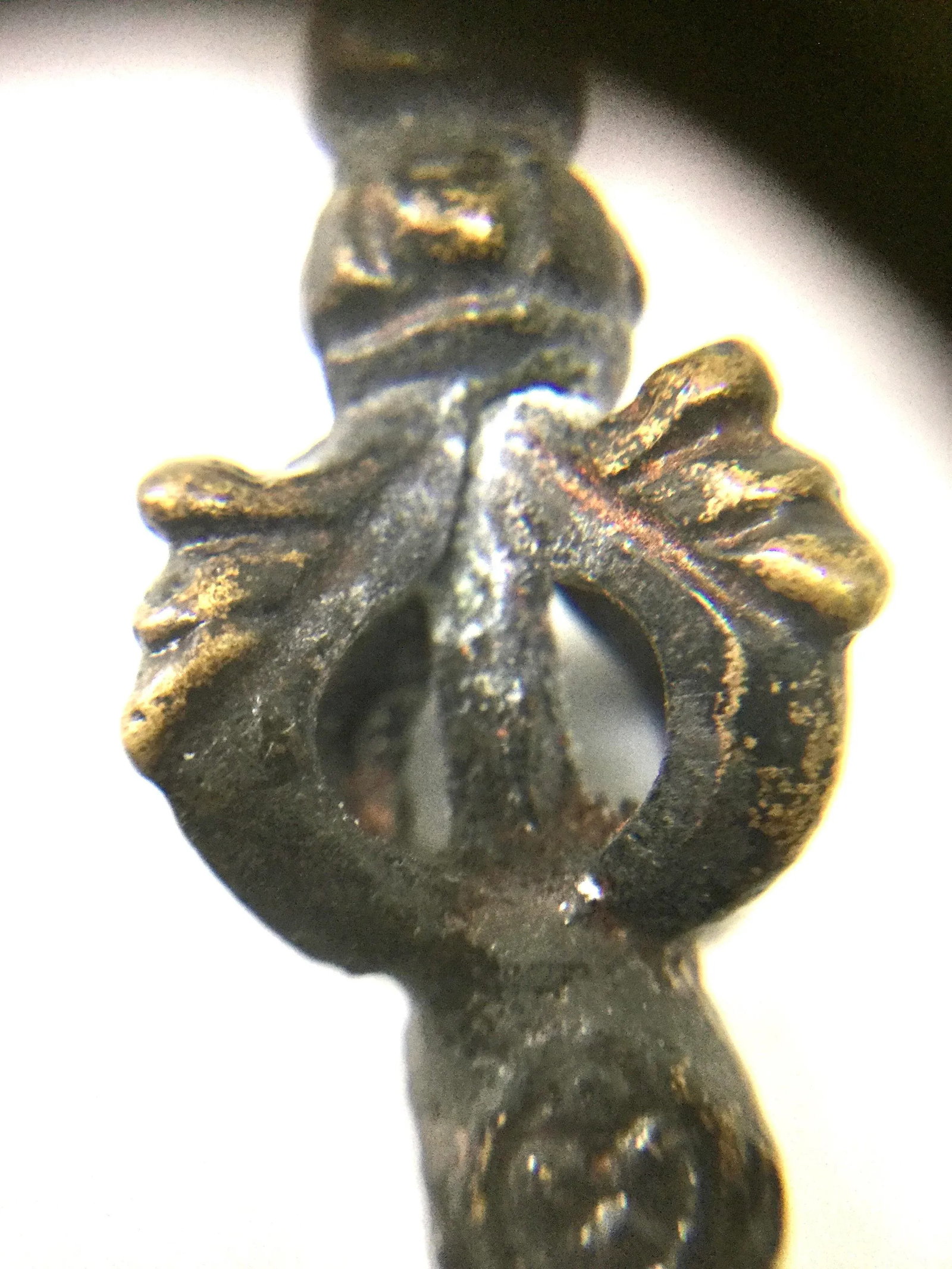 Antique Tibet Bronze Vajrakila Dagger/ Vajra Dorje - 11