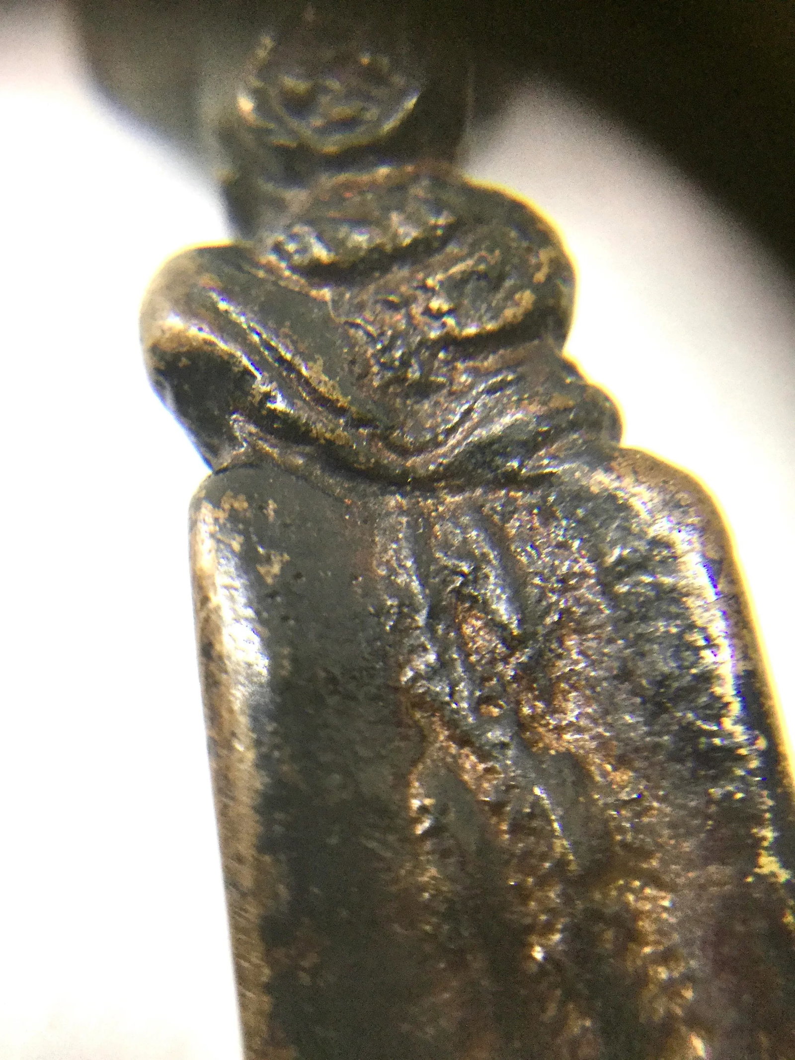 Antique Tibet Bronze Vajrakila Dagger/ Vajra Dorje - 12